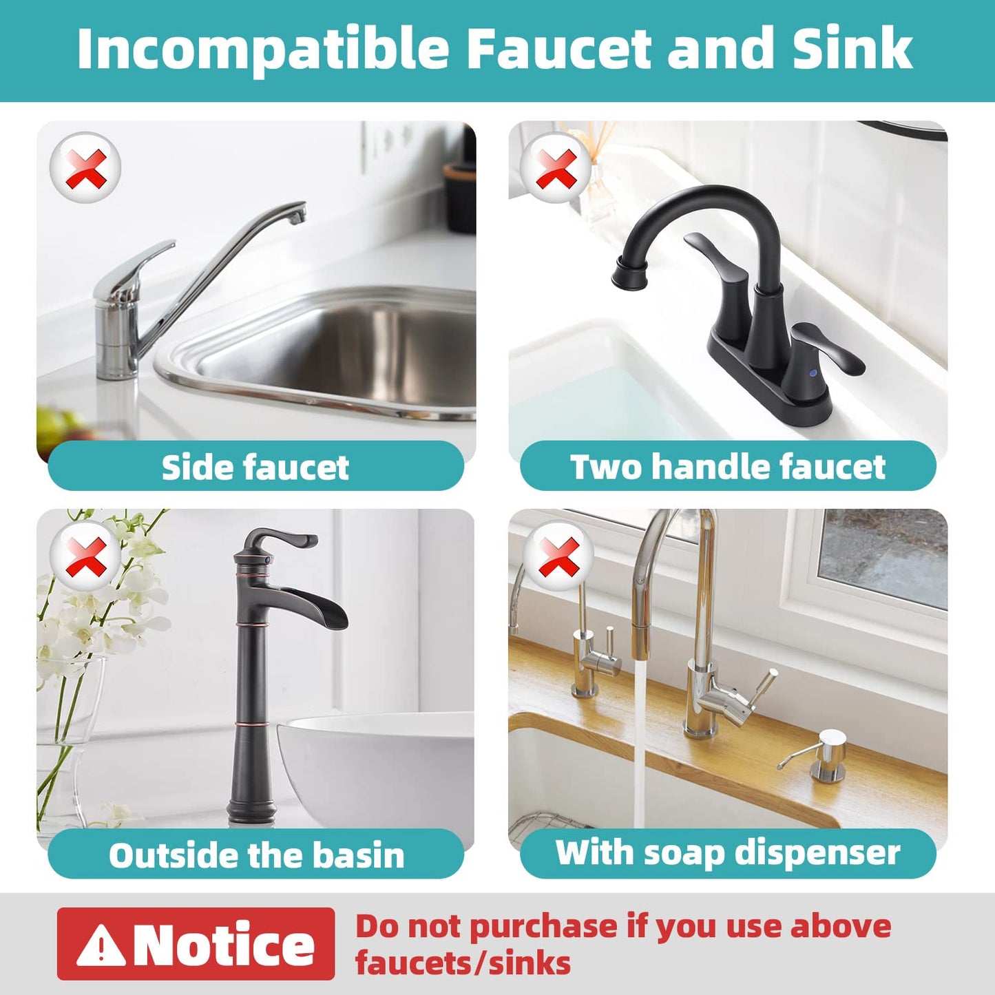 PoYang 4 Pack Faucet Mat for Kitchen Sink Splash Guard Short: Super Absorbent Microfiber Sink Water Splash Guard Behind Kitchen Faucet Mat for Bathroom, RV Protector, Machine Washable 17.7'' x 4.7''