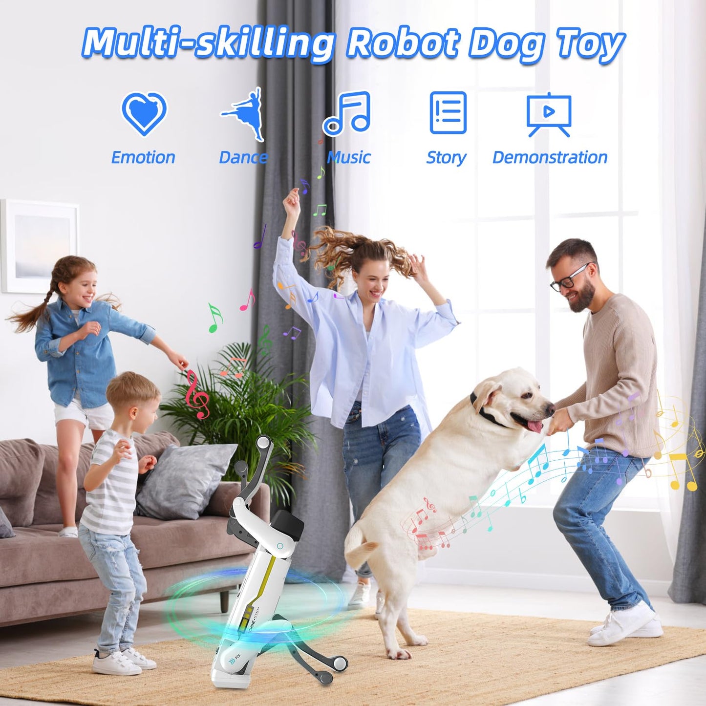Mostop Smart Robot Dog for Kids Boys: Interactive STEM Robot Pet with Voice/App/Remote Control, Support Action Programming, 30+ Actions, Ideal STEM ToyGift for Adults/Kids