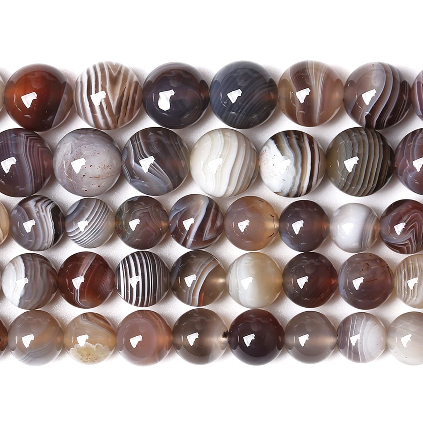 4MM 88PCS Natural Gemstone Stone Botswana Sardonyx Agate Beads for Jewelry Making DIY Bracelet