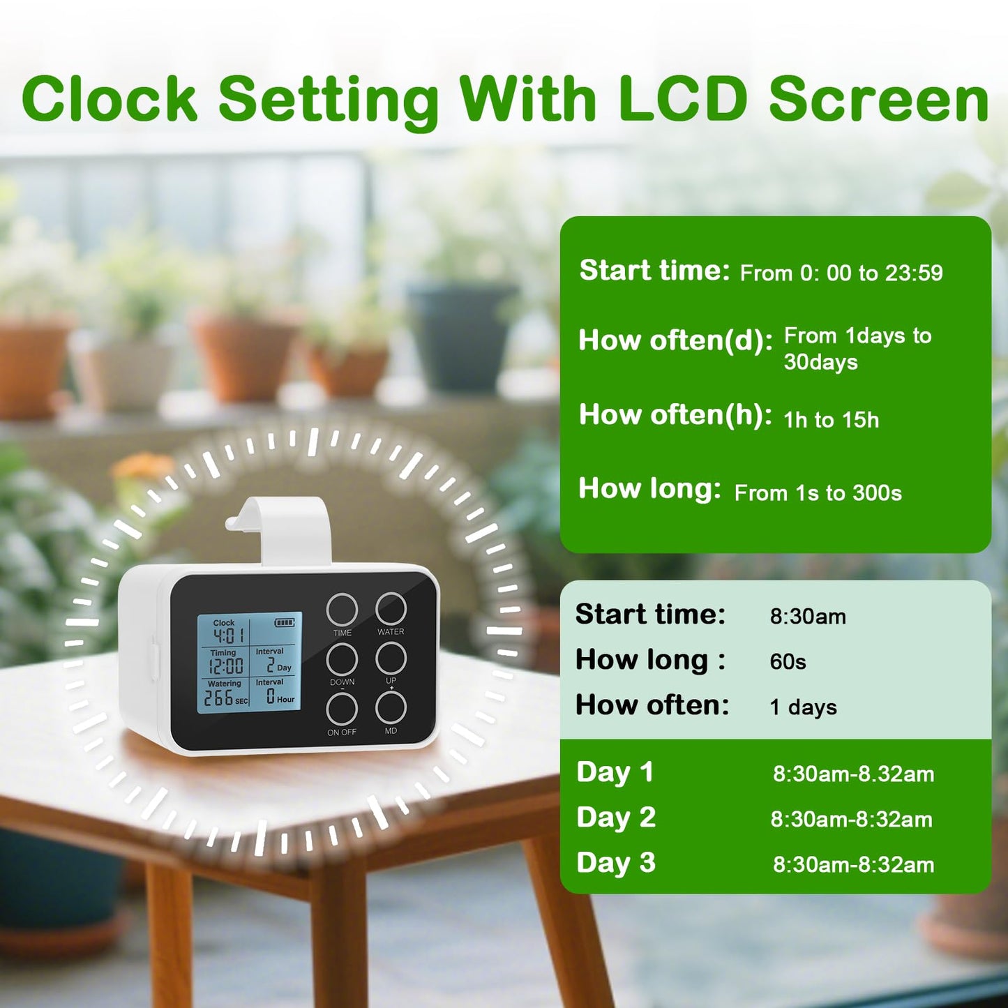Upgrade Auto Plant Watering Devices Indoor, Plant Waterer for 20 Potted Plants, Houseplant Watering System, Up to 30-Day Programmable Water Timer, Automatic Drip Irrigation Kit for Vacation