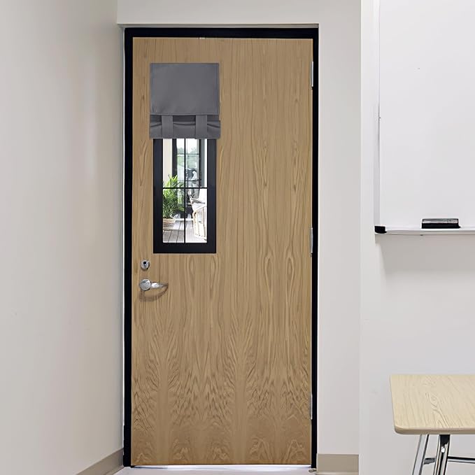 RYB HOME Sidelight Door Curtains for Small Windows, Room Darkening Sides Shades Heavy Duty Vertical Door Blinds Full Privacy for Patio Door Window, 1 Panel, Grey, W12 x L40