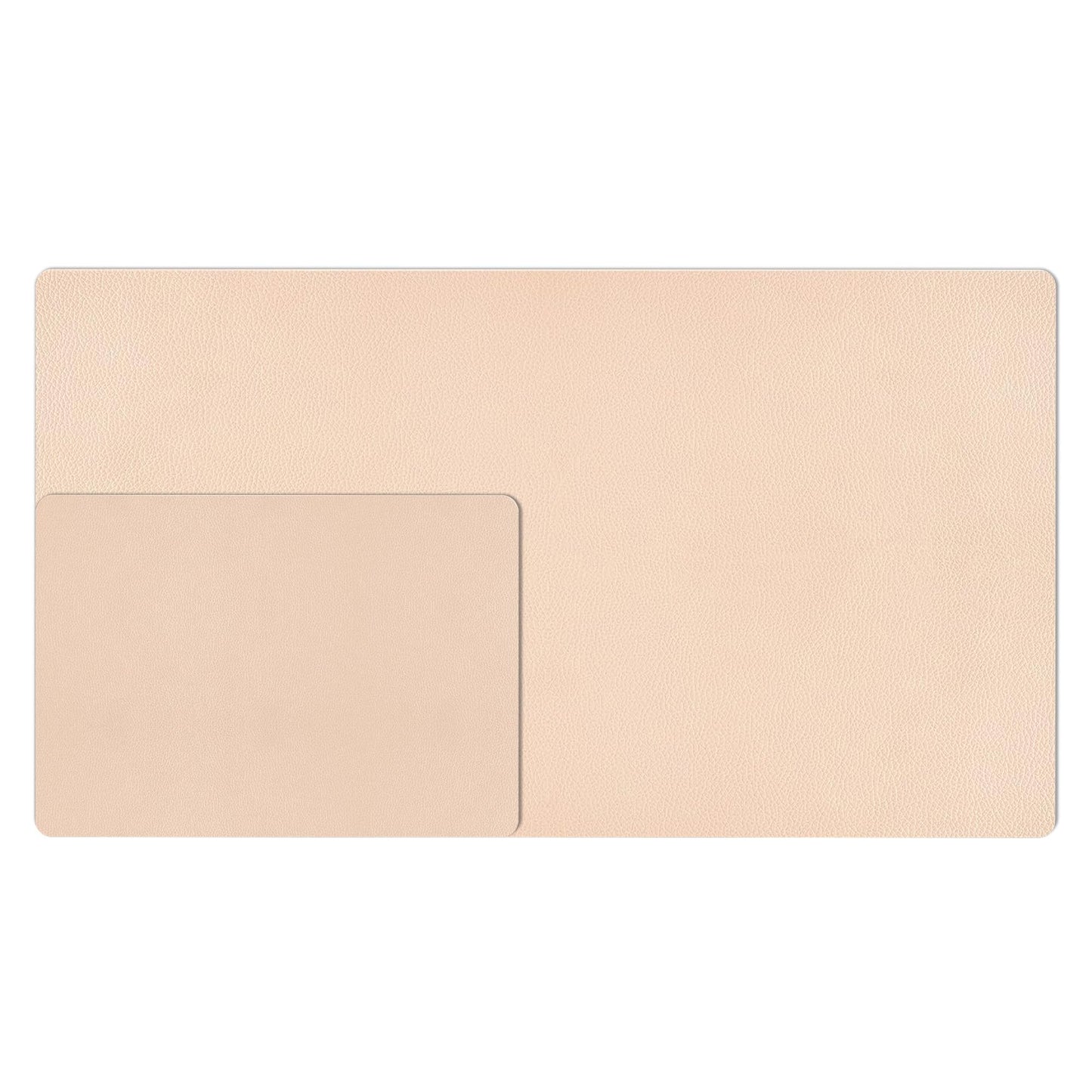 Nekmit Leather Desk Blotter Pad 17 x 12 Inches, Flat, Non-Slip, Waterproof, Apricot