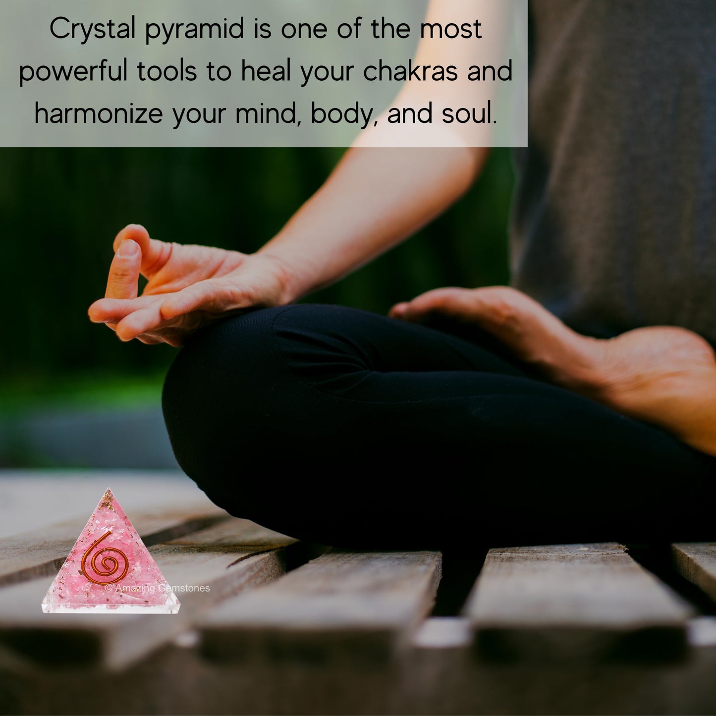 Amazing Gemstone Rose Quartz Orgone Pyramid - 30mm Small Orgonite Pyramids with Crystals and Healing Stones - Authentic Organite Gifts
