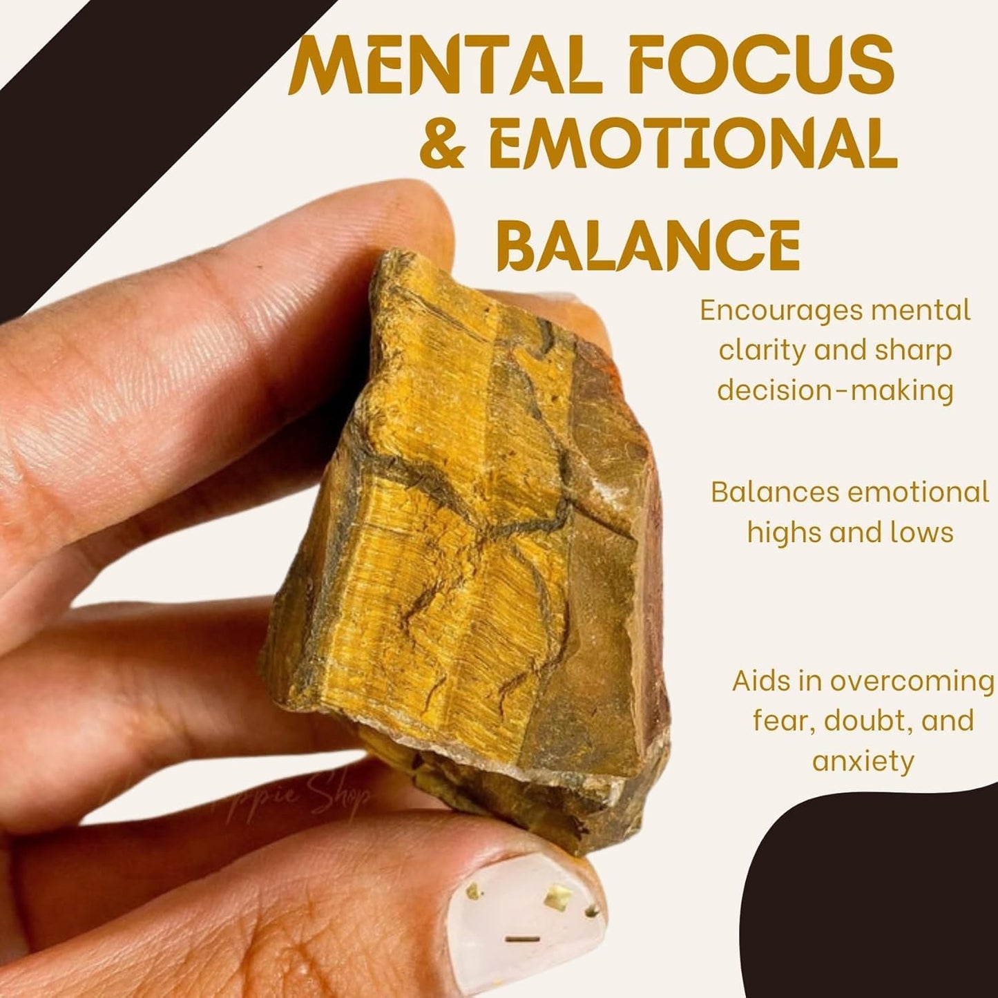 Healing Crystal Stones, 1.25-2.0" Large Reiki Healing Gemstones Natural Tumbled Polished Stones for Energy Witchcraft Therapy Meditation Pack 2 (Tiger Eye)