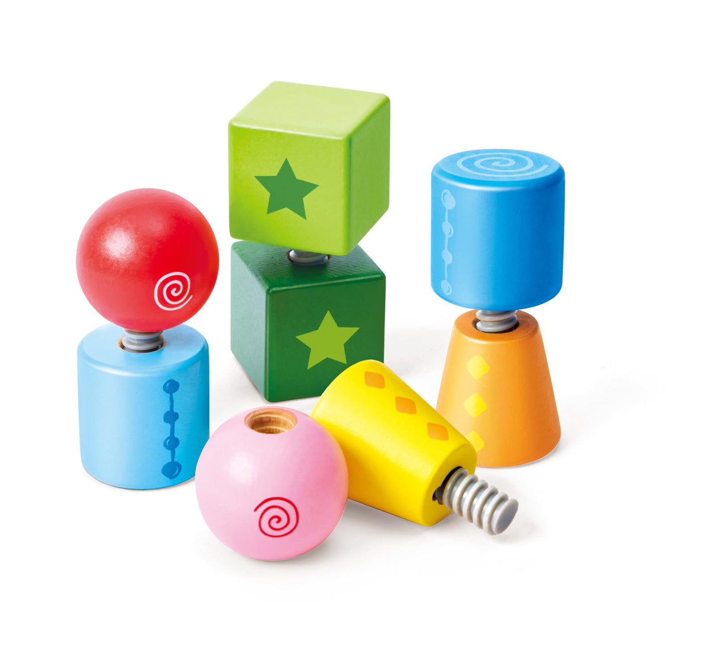 Hape Twist and Turnables Wooden Building Block Learning Set