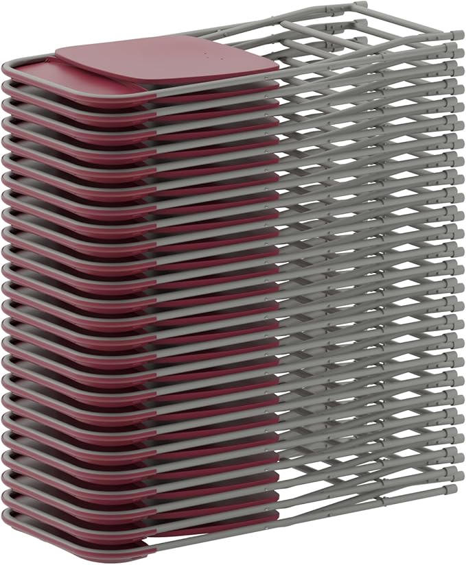 Flash Furniture Hercules Series Plastic Folding Chair - Red - 6 Pack 650LB Weight Capacity Comfortable Event Chair-Lightweight Folding Chair