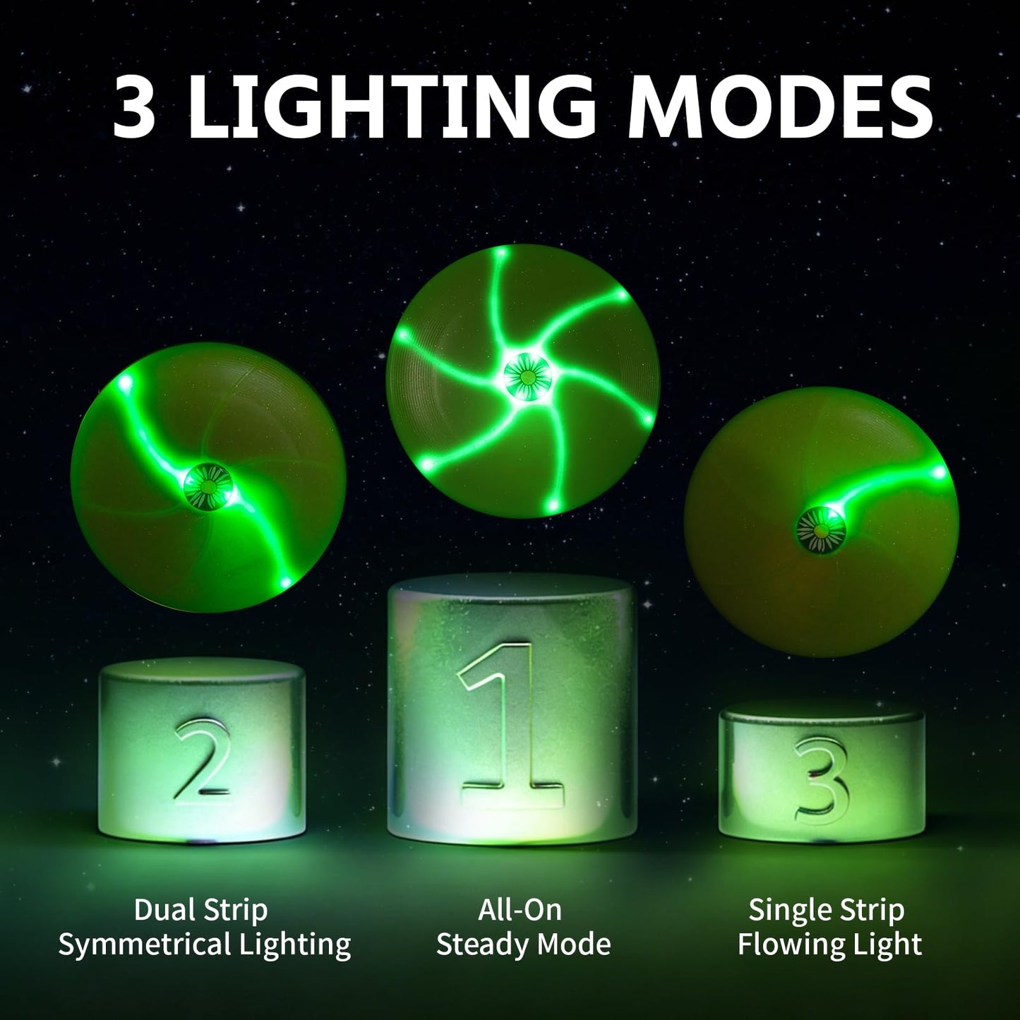 LaRoo Light up Flying Discs, Lighting Mode, Rechargeable Glow in The Dark Flying Ring, 10 in Lightweight, Suitable for Beginners Outdoor Beach Park Backyard Games - Teens Boys Adults Sports Training