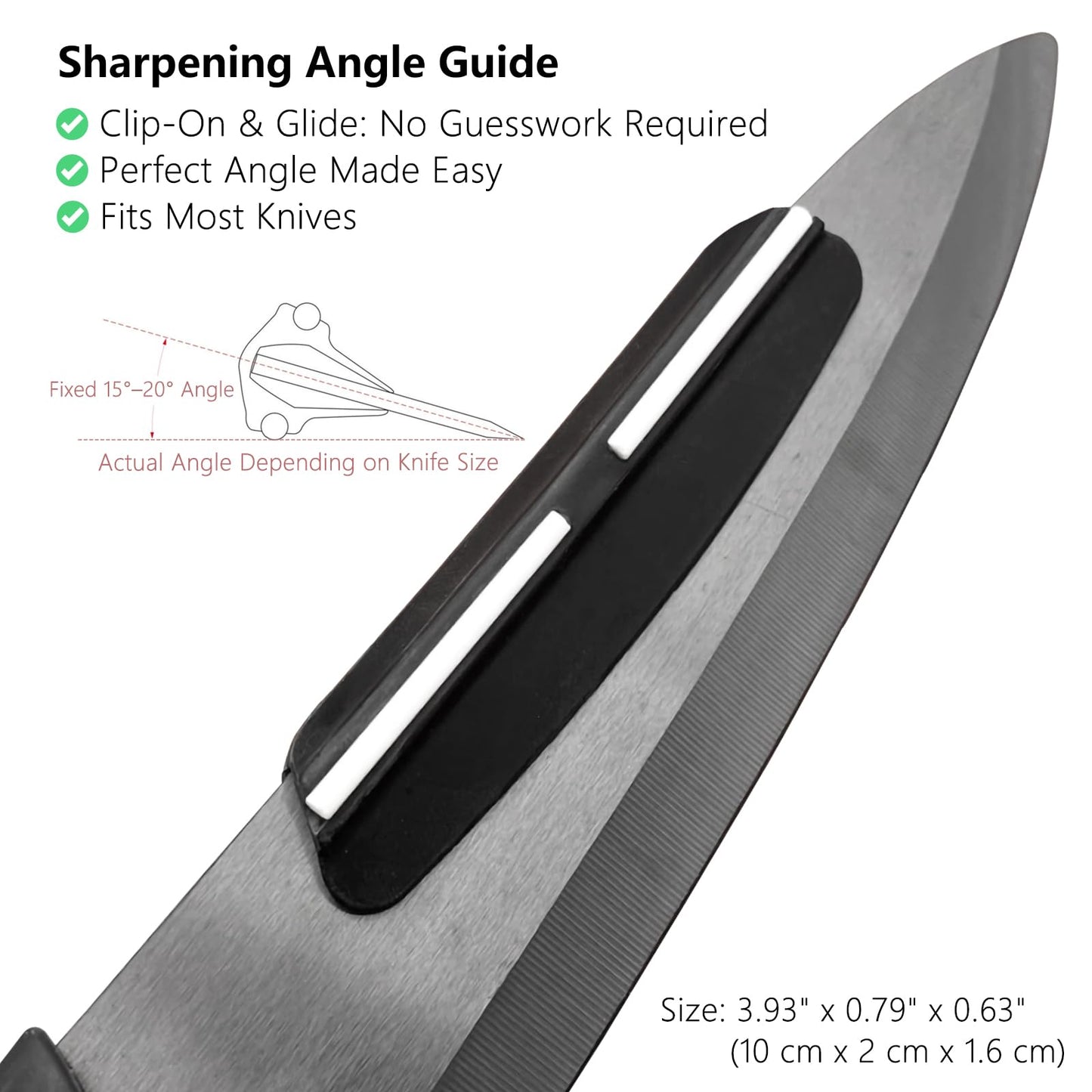 Diamond Sharpening Stone Set & Knife Sharpener Whetstone Kit, Double-Sided 400/1000 Grit Plate with Non-Slip Base & Angle Guide, Portable 3000 Grit Honing Tool for Kitchen Ceramic Knives