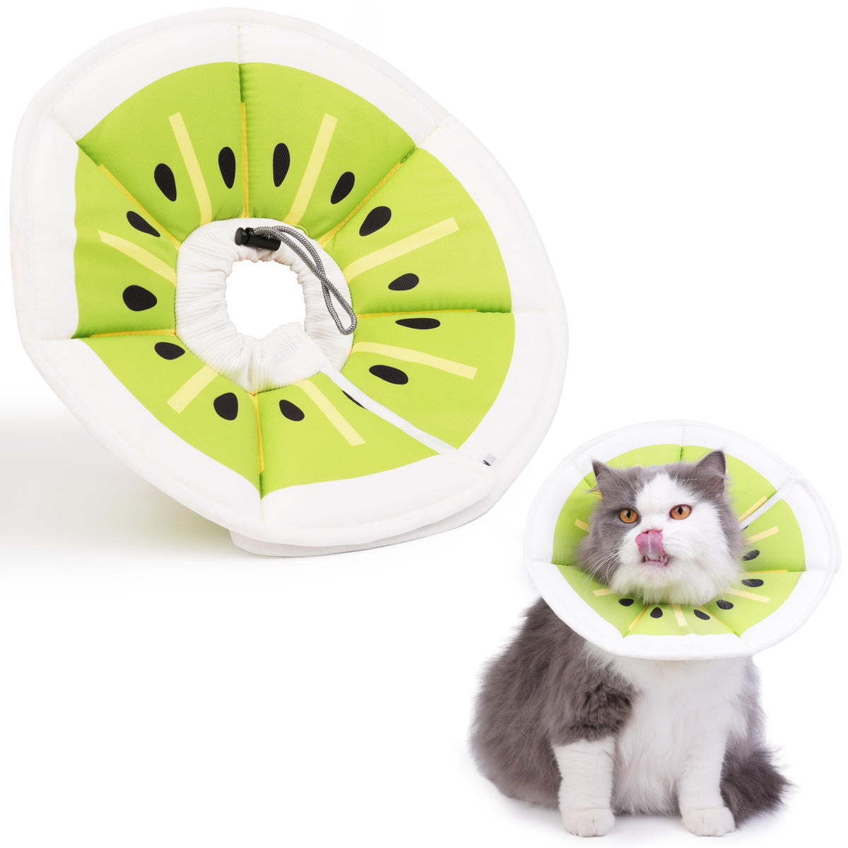 Cat Cone Collar Soft, Waterproof Cat Recovery Collar After Surgery, Adjustable Pet Donut Collar, Safety Elizabethan Collar to Prevent Licking Wounds for Kittens, Pet Cone Alternative