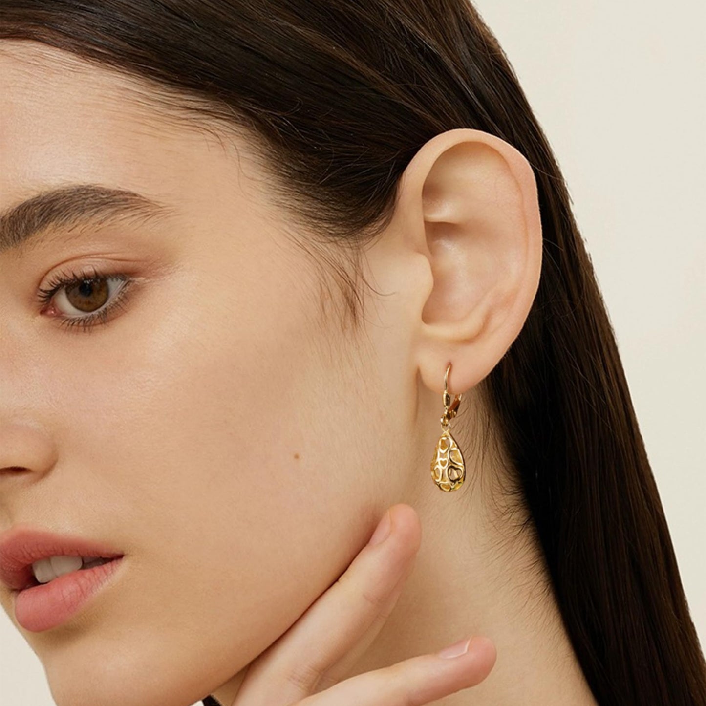 14K Gold Teardrop Dangle Earrings for Women Sterling Silver Tear drop Leverback Earrings Hypoallergenic Sterling Silver Filigree Earing
