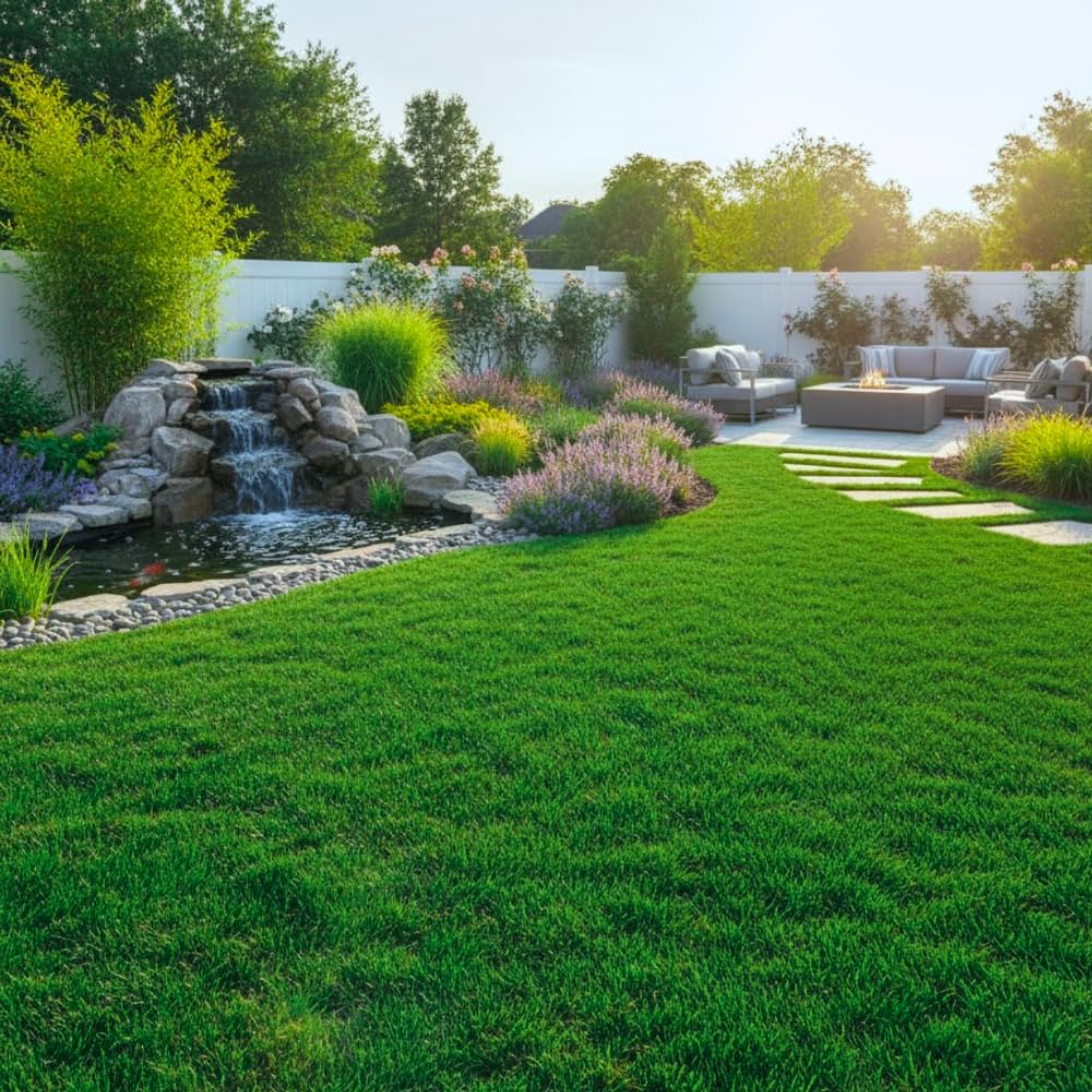Set 20000 Emerald Zoysia Grass Seeds, Zoysia Grass Seeds for Lawn, Dense Green Grasses for Front Yard, Backyards, Ground Cover and Landscape
