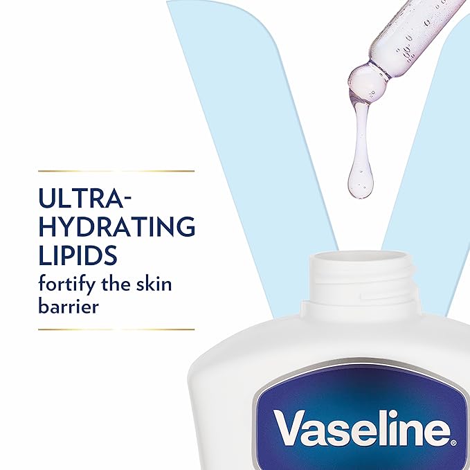 Vaseline Intensive Care Body Lotion Advanced Repair Unscented 4 ct for Dry Skin with Ultra-Hydrating Lipids and Vaseline Jelly 20.3 oz