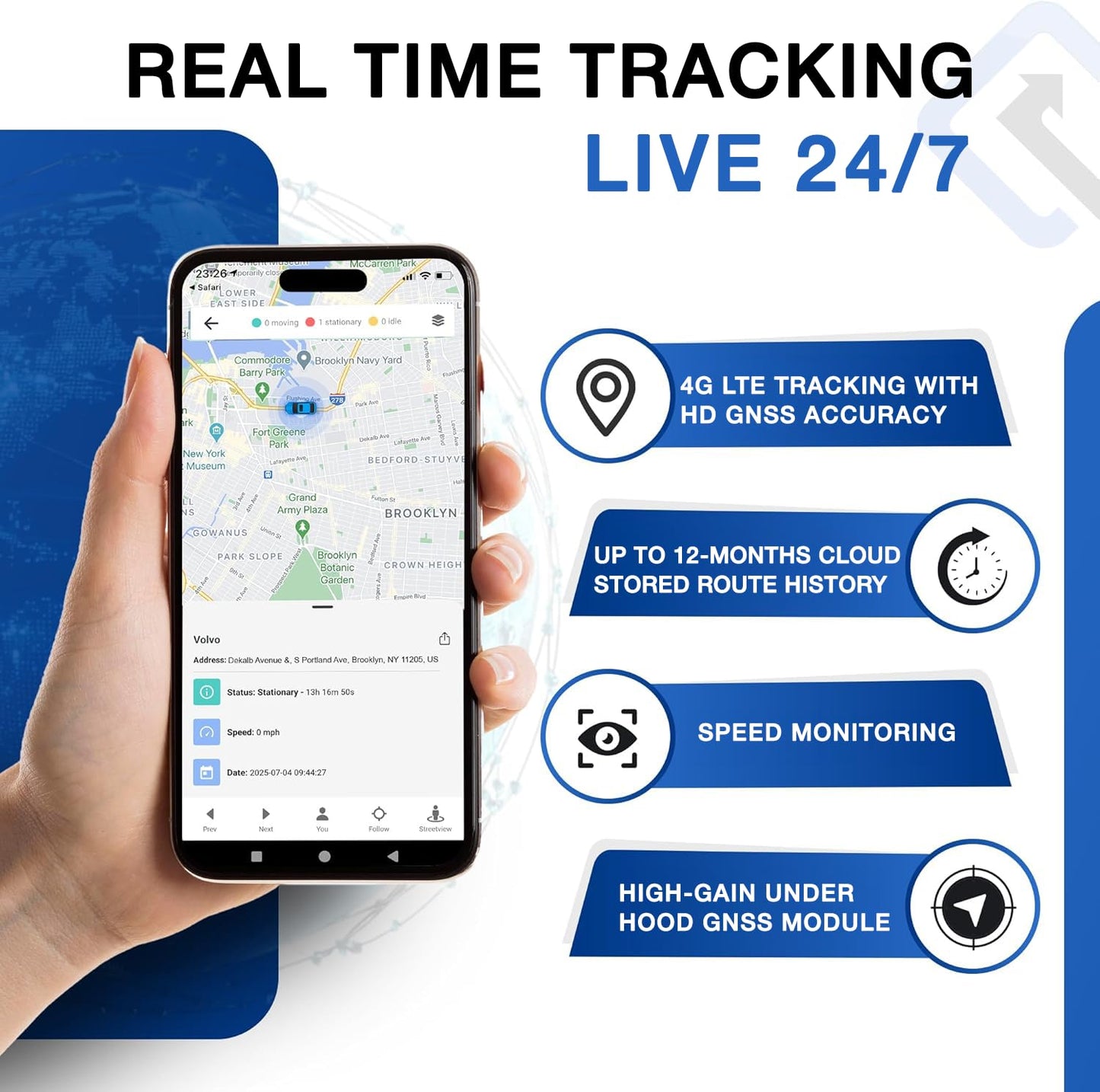REWIRE SECURITY DB2-4G GPS Tracker for Vehicles – Real-Time Vehicle Tracking Device for Car, Van, Motorhome | Easy Battery Install | Live App Tracking | 4G Fleet Tracking | Low Cost Plan | Free Trial