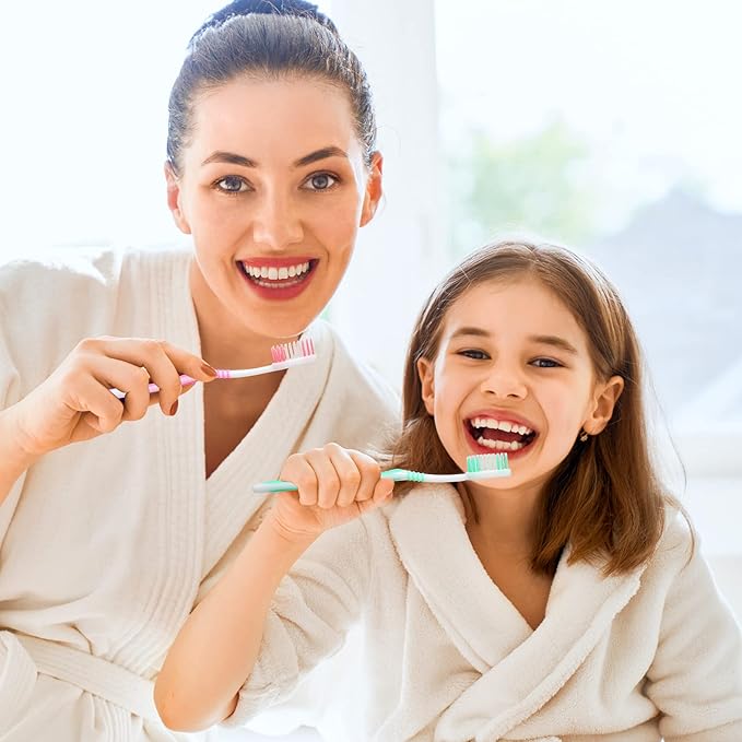 Honeydak 250 Packs Individually Wrapped Toothbrushes Disposable Bulk Toothbrushes Soft Bristle Tooth Brush Manual Travel Toothbrush Rubber Handle Multi Color Toothbrush for Adults