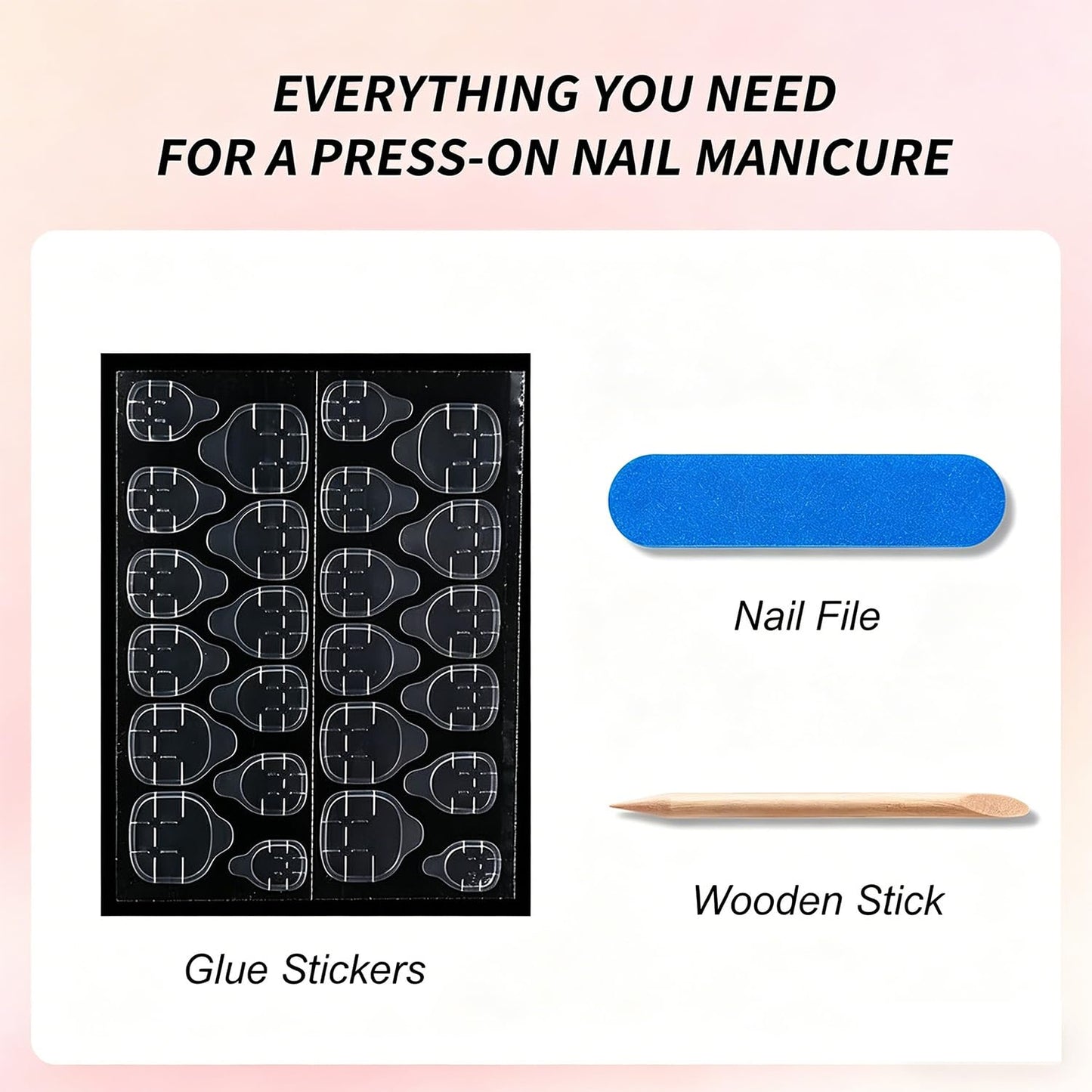 White Frech Tip Press on Nails Medium Almond Fake Nails Press ons with 3D Floral Pearl Design Spring Summer False Nails Nude Pink Reusable Acrylic Stikc on Nails for Women Maicure | 12 Sizes-24 Pcs