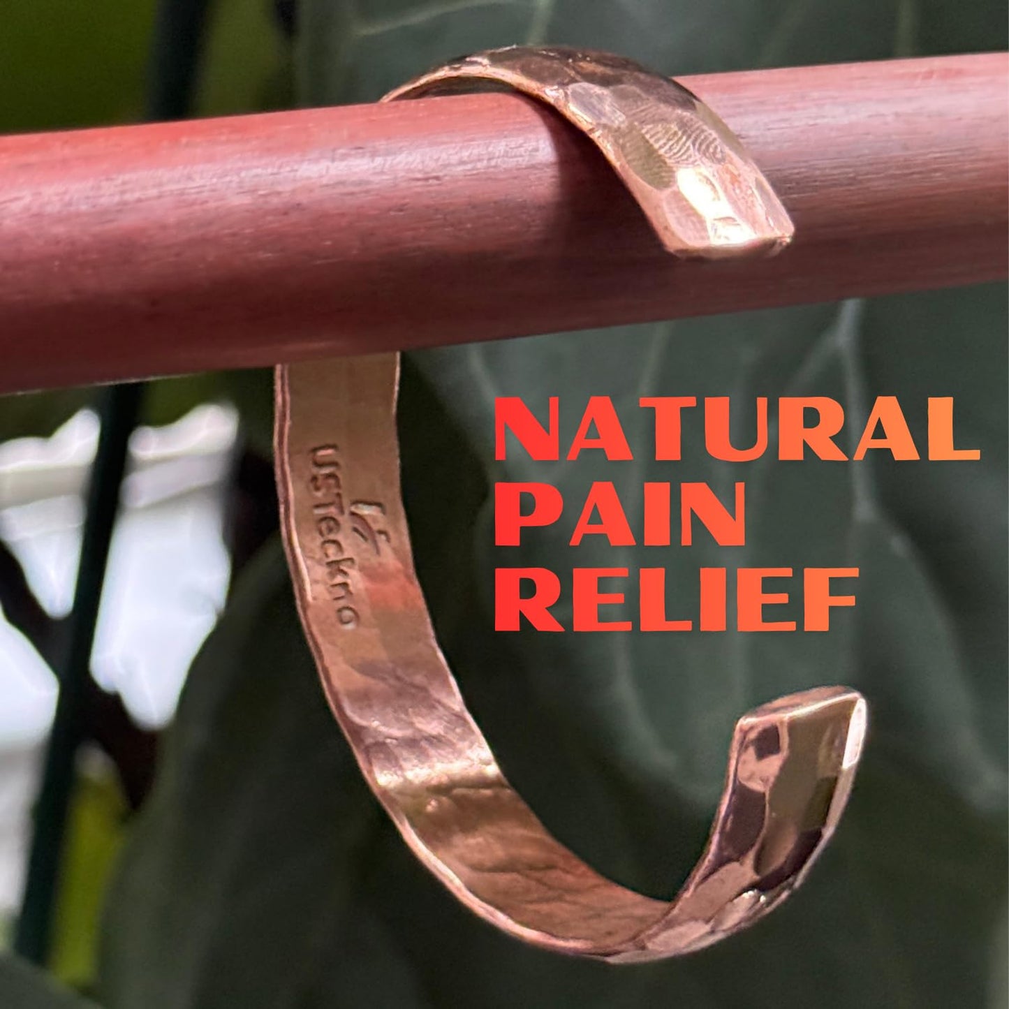 USTeckno Hand Forged 100% Pure Copper Bracelet. Made with Premium Solid High Gauge Copper and Health benefits. Enhance your well-being in style