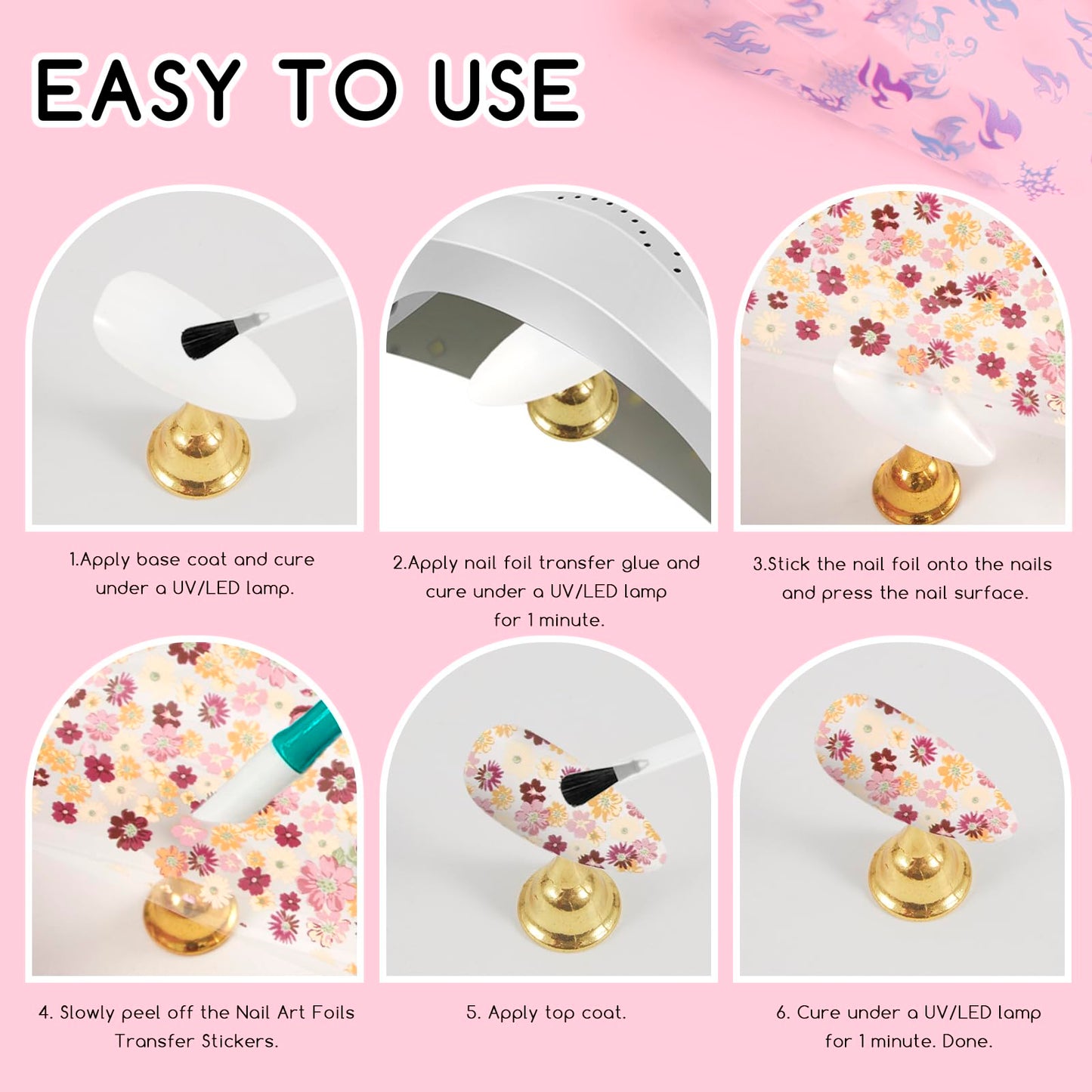 XEAOHESY 300 Sheets Nail Foils Transfer Nail Art Foil Stickers Spring Flower Butterfly Lace Transfer Foil for Nails Decoration