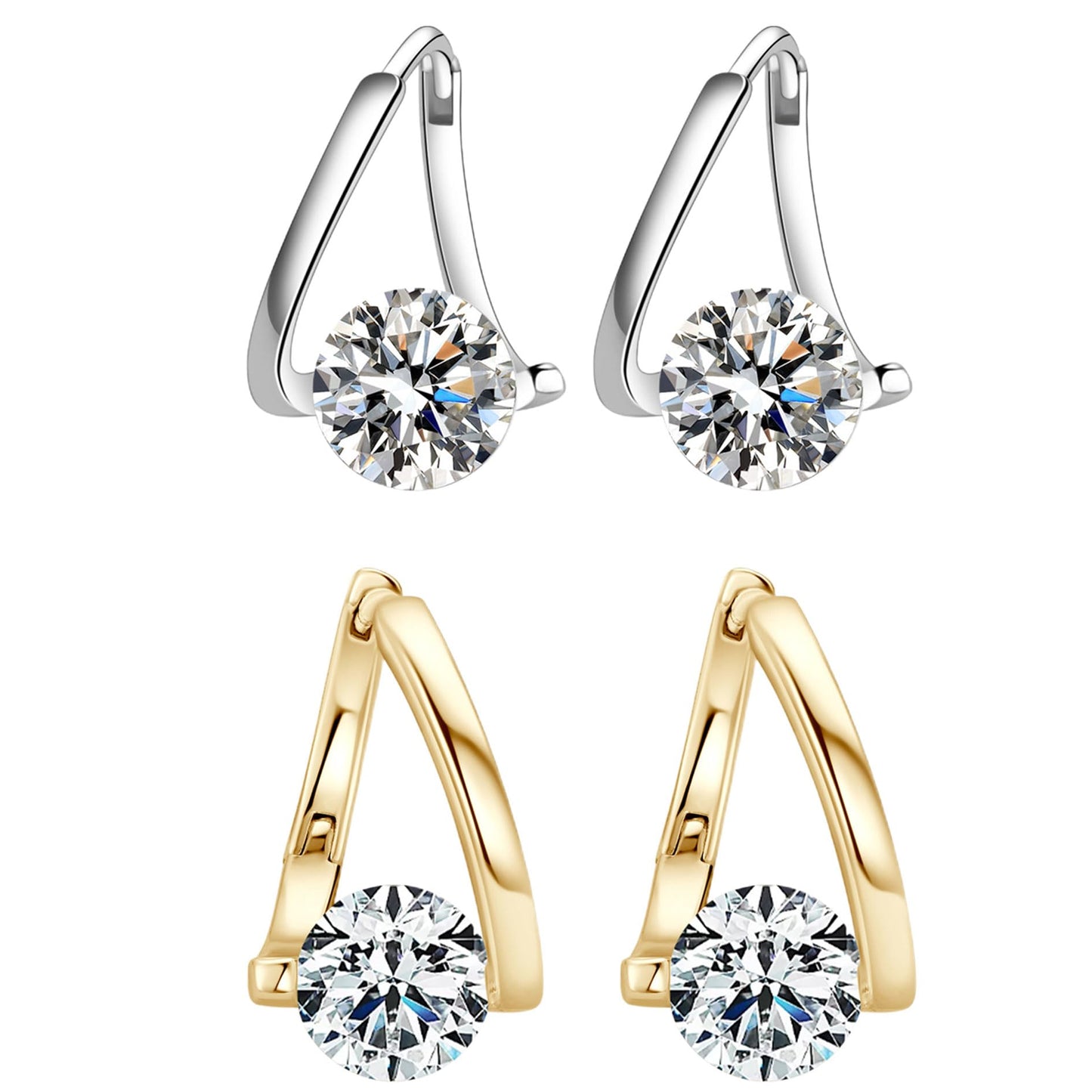 Lymphvity Germanium Earrings, Lymphvity Magnetherapy Germanium Earrings (2 Pairs Gold + Silver)
