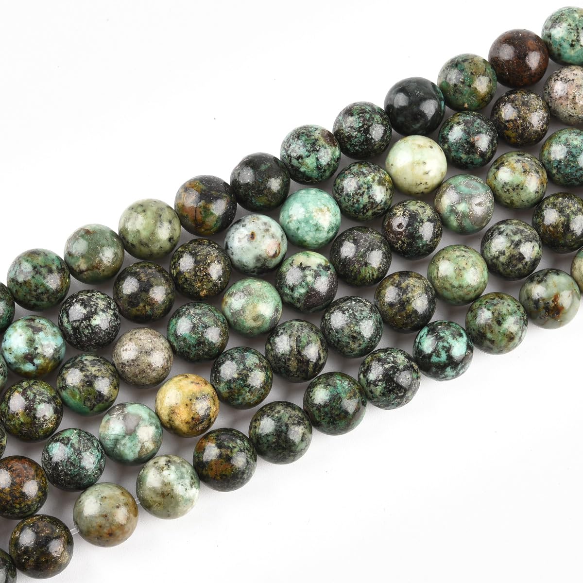 6mm Round African Turquoise Beads for Jewelry Making Natural Gemstone Semi Precious Strand 15 Inch(58-60pcs/Strand)