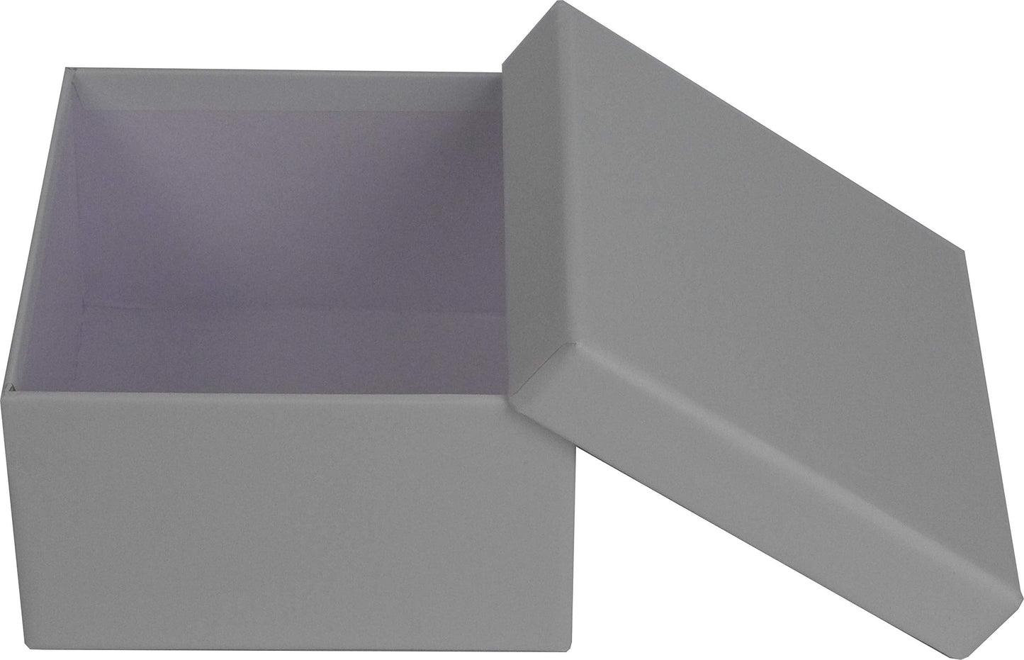 Cypress Lane Square Rigid Gift Boxes, a Nested Set of 4, 3.5x3.5x2 to 6x6x4 inches (White)
