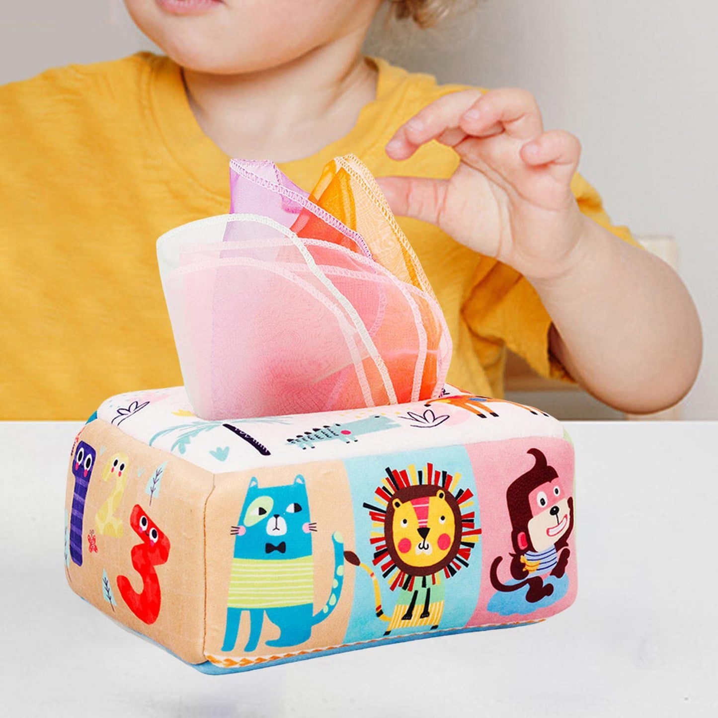 Sensory Toys for 6-12 Months, Tissue Box for, Toys for 6-12 Months, Sensory Scarves, Preschool Learning Toys, Style A