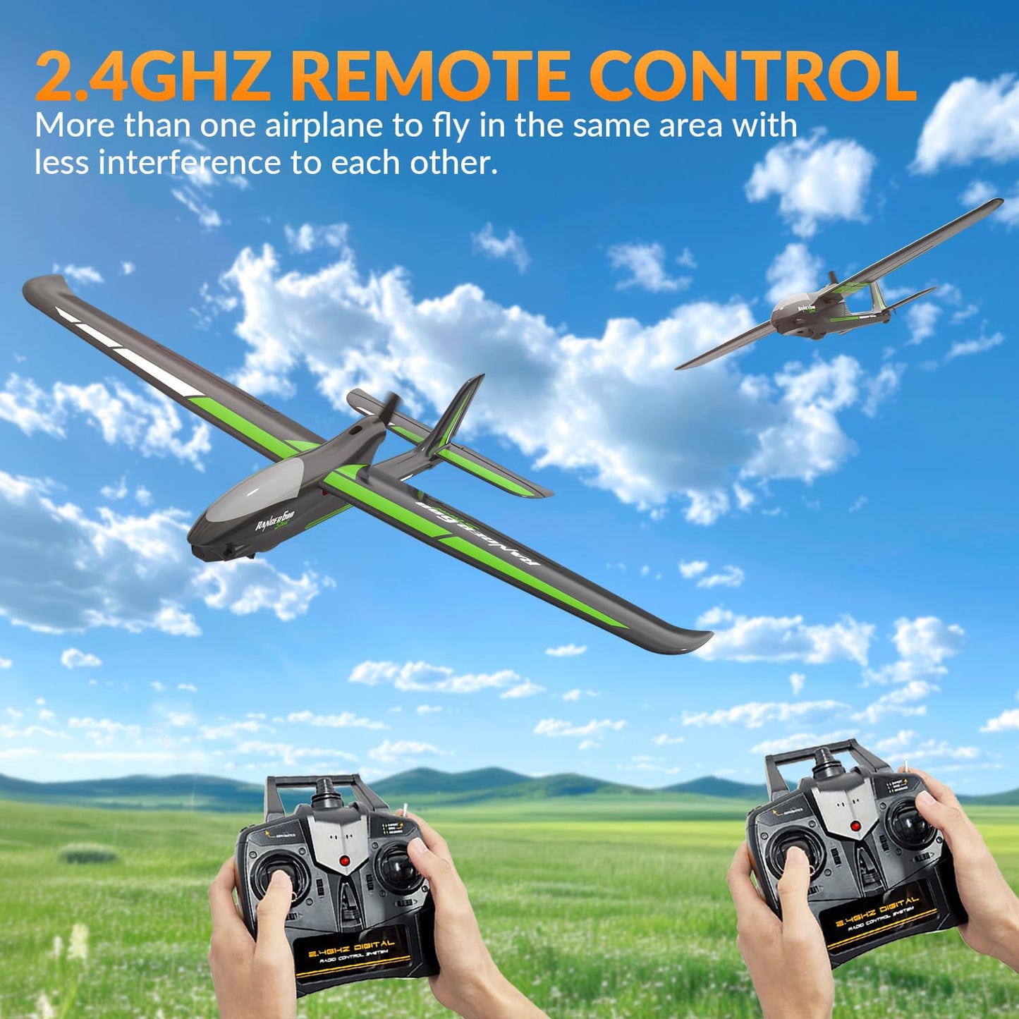 VOLANTEXRC New Version RC Plane,Remote Control Airplane for Adults,4-Channel RC Plane with Durable Foam Construction,3 Flight Modes,One-Key Stunts,Comprehensive Accessories Kit,23.6*18.1 inches,RTF