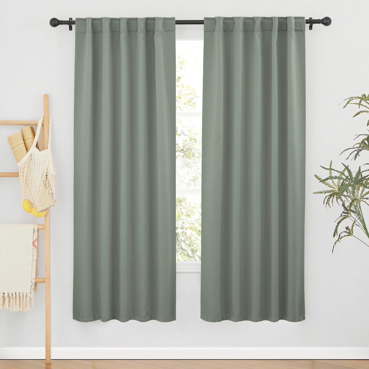 Blackout Curtains for Living Room Bedroom Nursery Office Laundry (2 Count)