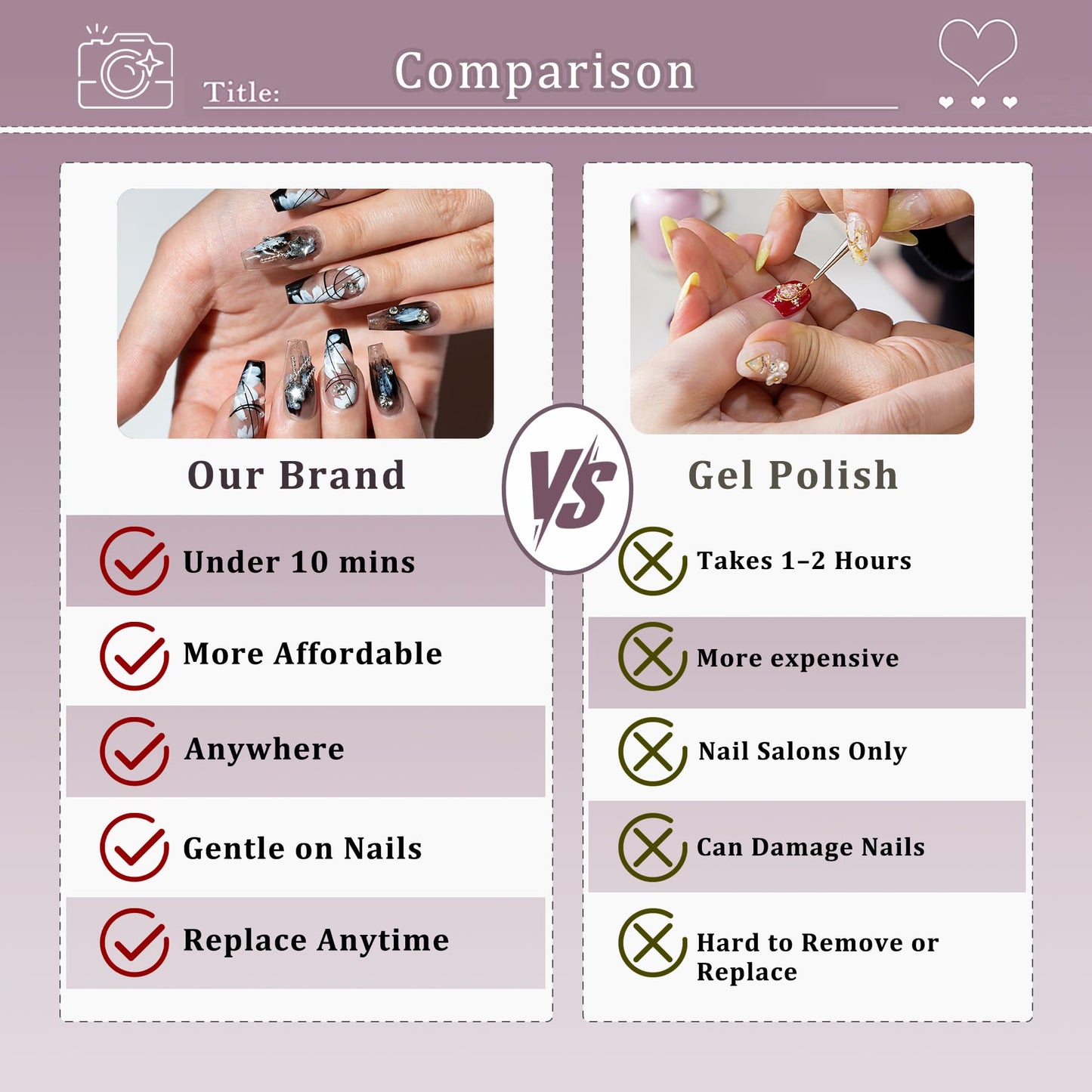 Hantyer Press on Nails Medium Coffin False Nails with Butterfly Design, White Rhinestones & Pearls, Pink Gradient Glossy Cat Eye, Handmade Tips with Tool Kit Salon Nails Sweet Style for Women(Size M)
