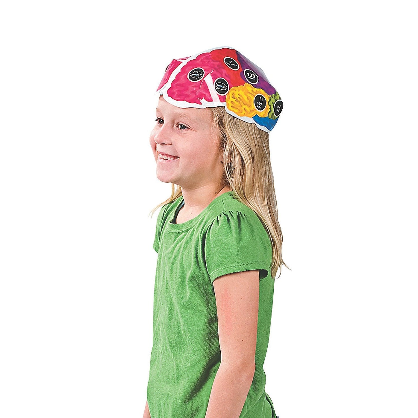 Fun Express Brain Hats for Teaching Set of 12 Kits - Thinking Cap Anatomy Hat with Brains Stickers for Science Classroom | Human Body for Kids Learning | Educational Crafts for Science Teacher
