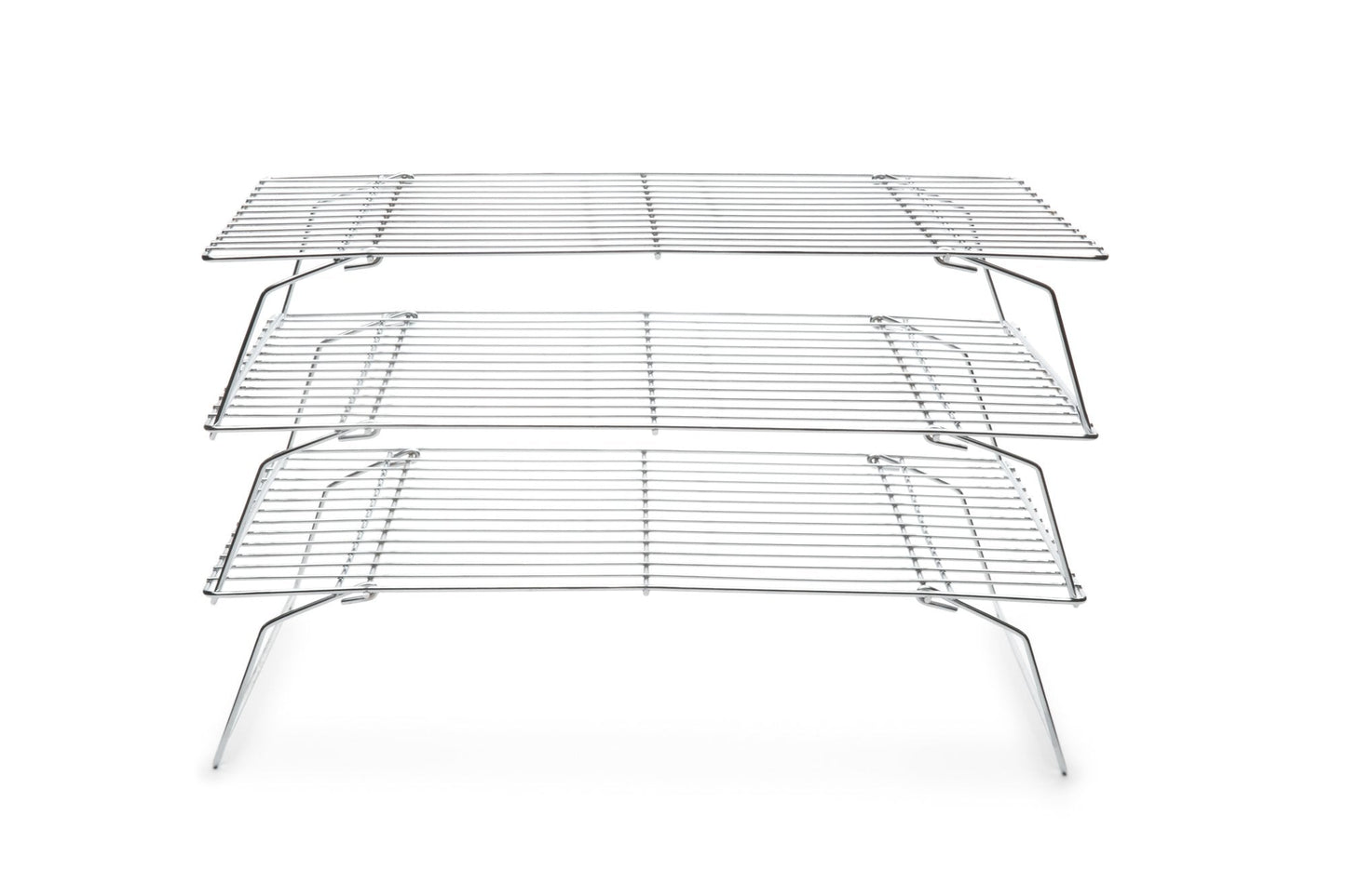Fox Run Stackable Cooling Rack Set, Chrome, 3-Piece, Metallic, 2.25 x 14 x 10 inches