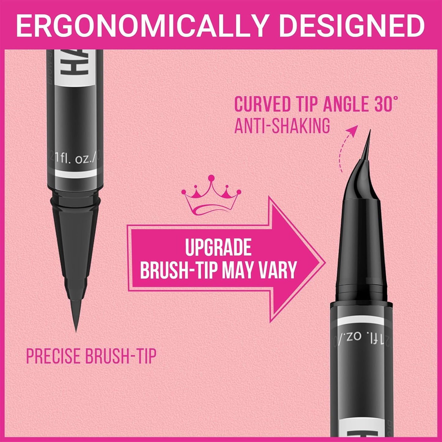 iMethod Microblading Eyebrow Pen - Eyebrow Pencil Magical 2-in-1 Dual-Ended Eye Brow Pencils for Women with 4-Fork-Tip & Ultra Precise Brush-Tip Create Natural Hair-Like Brows, Last All-Day, Brown