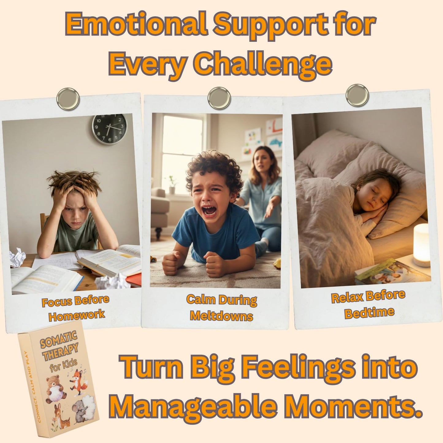Somatic Therapy Cards for Kids, 52 Mindfulness & Emotional Regulation Activities for Calm, Focus, Coping Skills - Social Emotional Learning Tools for Parents, Therapists, Ages 6–12, Calm Down Corner