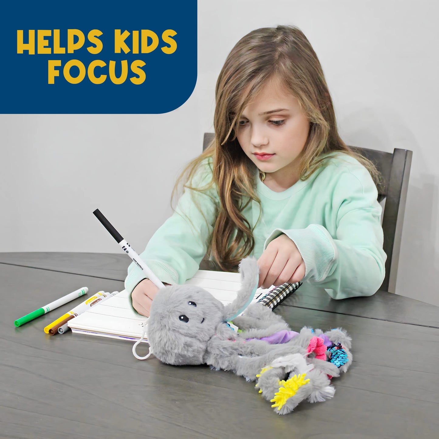 MEAVIA Mini Sensory Octopus Plush Toy, Travel-Size Fidget Plush for Special Needs and Sensory Fun
