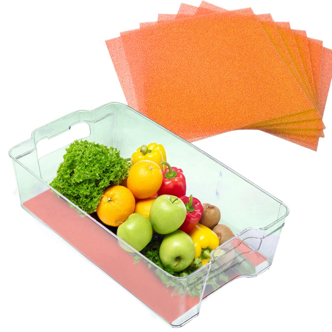 Fruit & Veggie Life Extender Liner for Fridge Refrigerator Drawers (4 Count)
