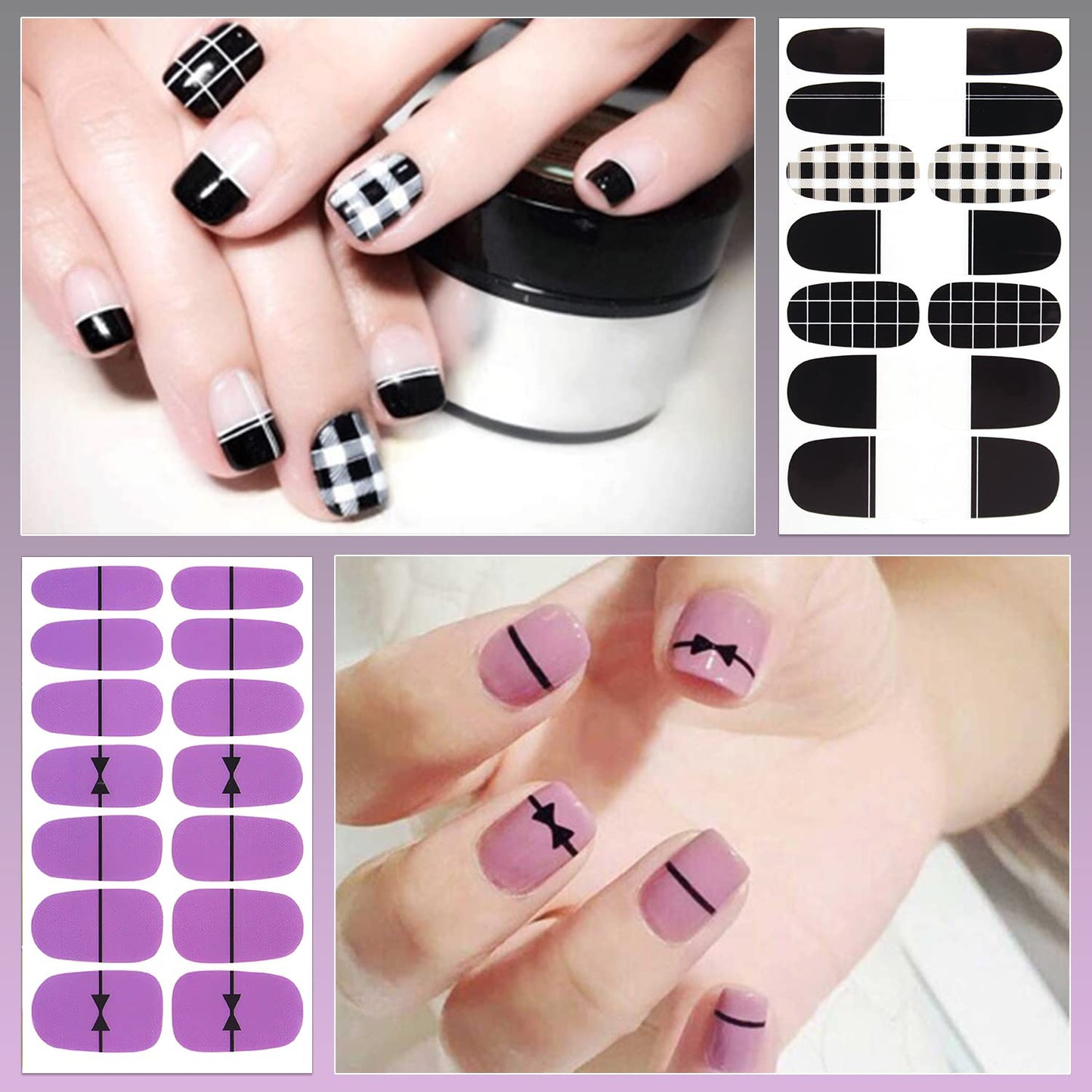 DANNEASY 30 Sheets Nail Polish Strips for Women Full Nail Wraps Gel Nail Strips Self Adhesive Nail Polish Stickers Stick On Nails Fingernails Manicure Sticker Nail Art Accessories with Nail File
