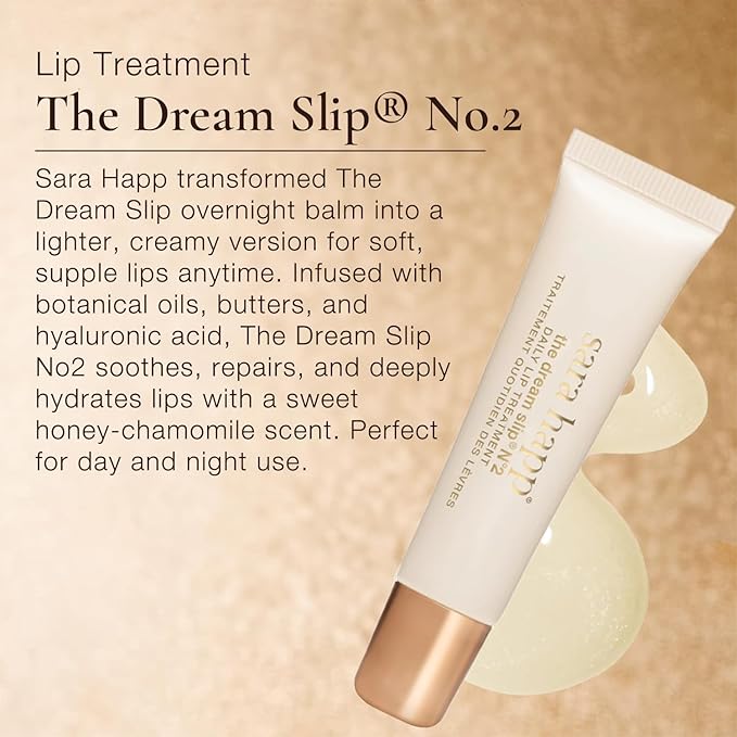 Sara Happ The Dream Slip Duo: Original Overnight Lip Mask + Dream Slip #2 Gently Restore, Heal and Renew Lips