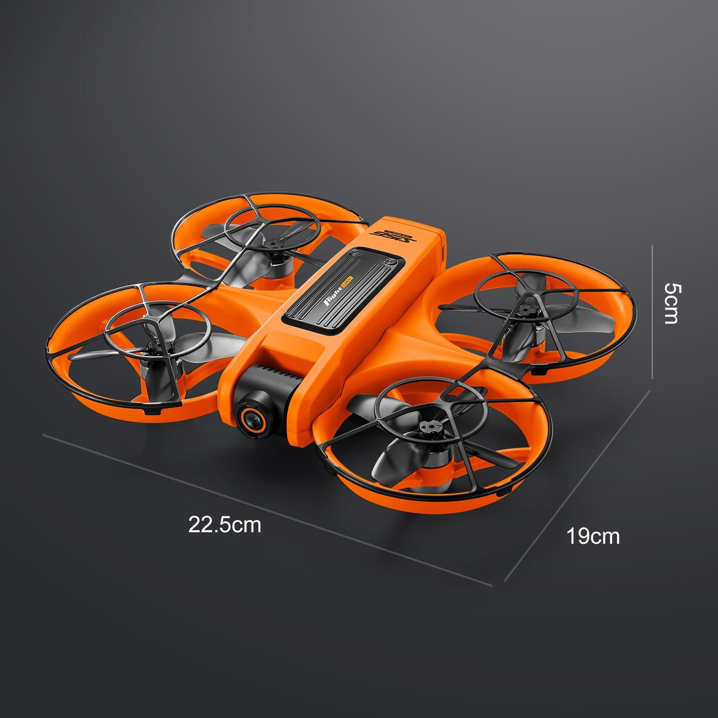 Drone With Large Screen Remote Control (4.92in) , Mini Airplane with Dual Cameras, 2 Batteries, 360° Flips, Full Propeller Guard Protection for Anti-Collision, Brushless Motor, Hovering, Quadcopter with Optical Flow Positioning, RC Helicopter for Adults a