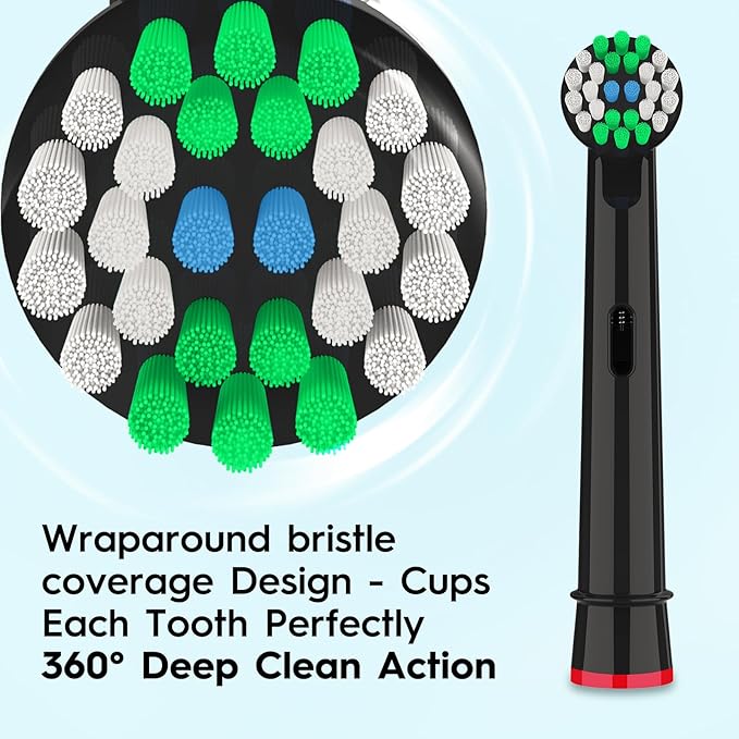 Replacement Toothbrush Heads Compatible with Oral B Pro 1000 Electric Toothbrush,Replacement Brush Heads Refill for Genius X,Smart 1500,Pro 5000,16 Count