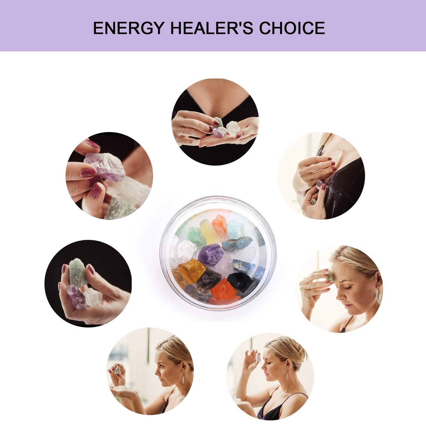 Anreign Natural Healing Crystals kit and Healing Stones-Chakra Crystals(14 pcs)