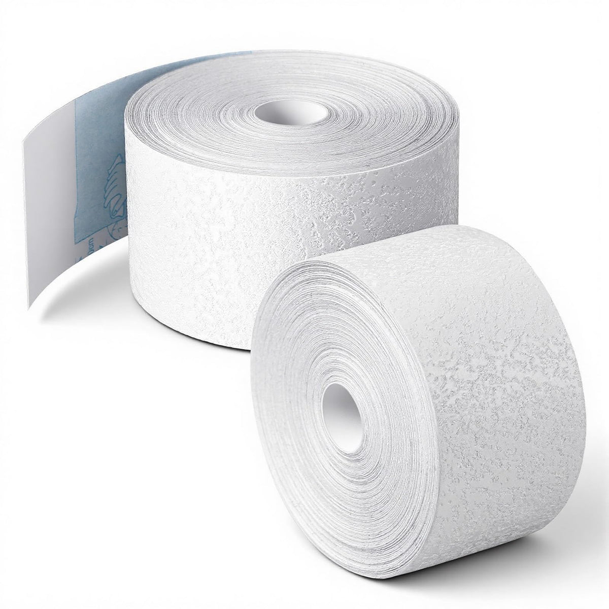 2 Pack Self Adhesive Crack Drywall Joint Repairs Tape 1.5'' x 32' Textured Roll Joint Tape Paintable for Walls Diatom Mud Finish Texture Tapes for Drywall Repair (2 Count)