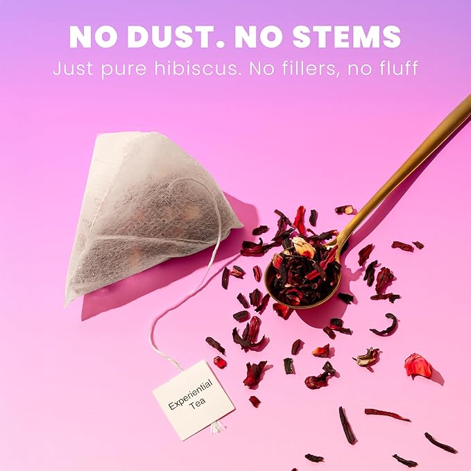 HIBISCUS HARMONY Loose Leaf 100 Tea Bags HARVESTED WITH CARE IN NIGERIA