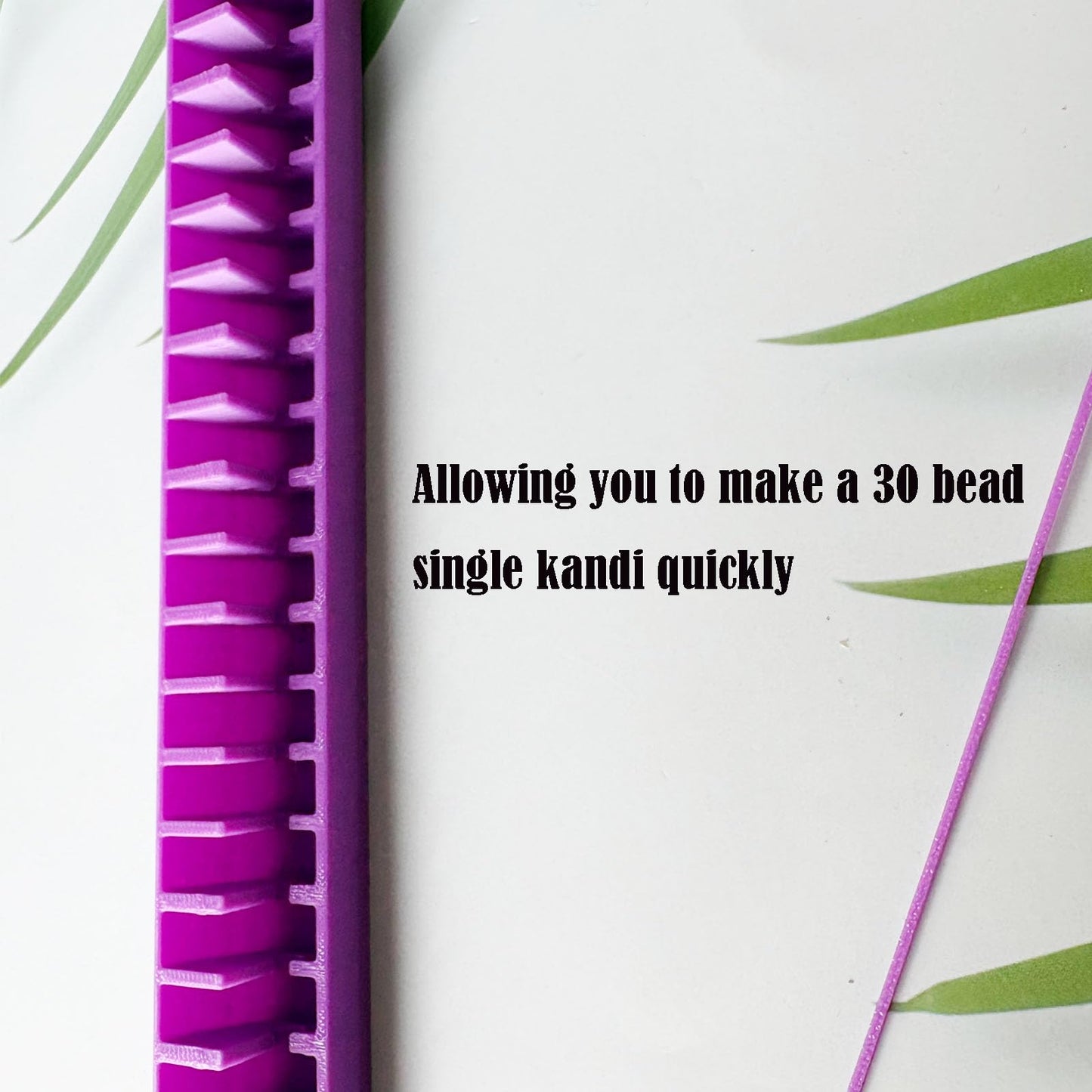 JILINWEI Kandi Braclet Helper Tray,Purple Bead Holder Making Tool with Bead Needles,30 Slots