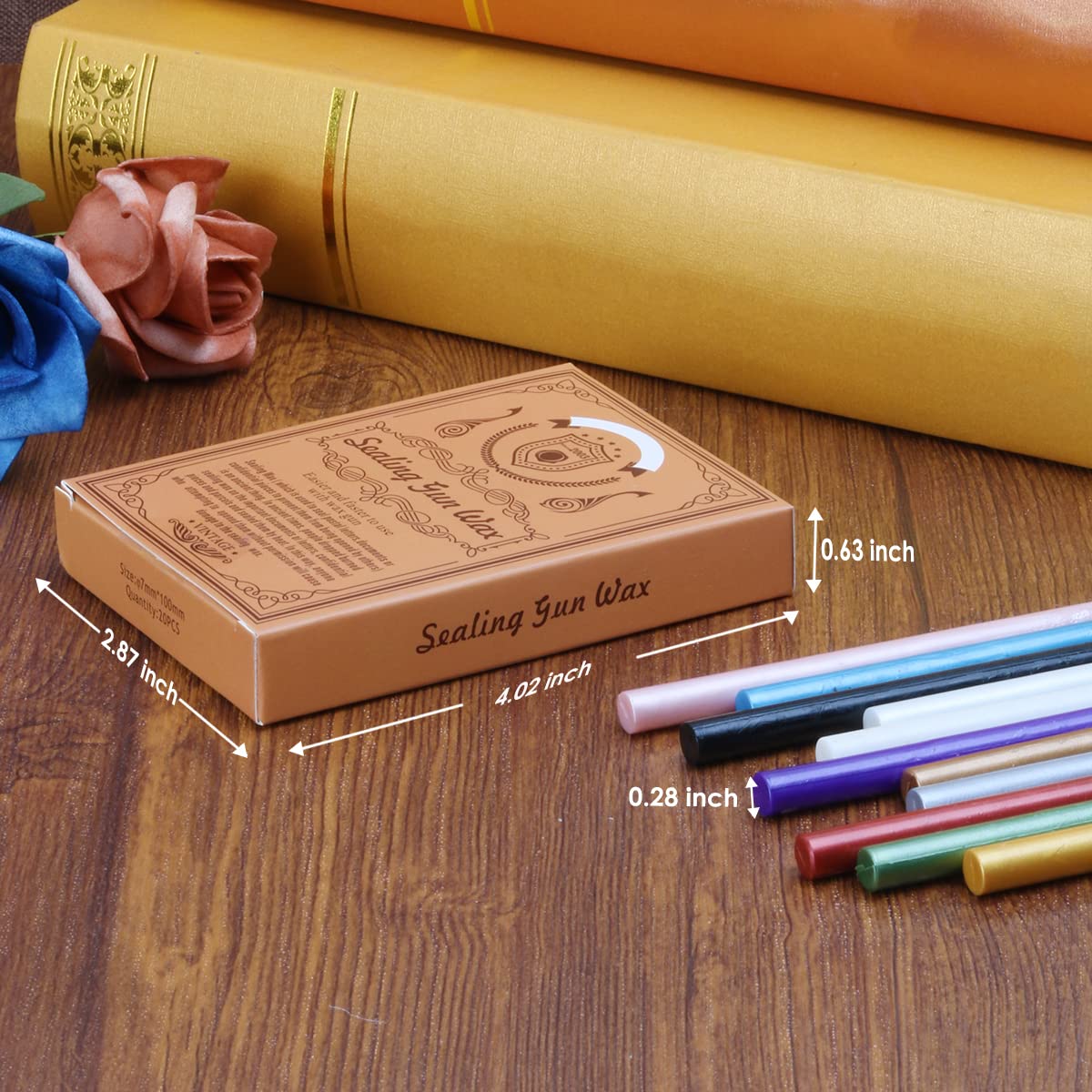 Wax Seal Kits, Wasole 40Pcs Pearl Pink Sealing Wax Sticks with Glue Gun + 2Pcs Wax Seal Pens for Wax Seal Stamp, Great for Wedding Invitations, Birthday Cards, Envelopes, Gift Wrapping