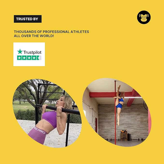 MONKEY HANDS MonkeyHands Gel Grip Pole Dance, Calisthenics, Rings, Parkour, Gymnastics, Padel, Tennis and More - High Performance - Skin Friendly, Vegan
