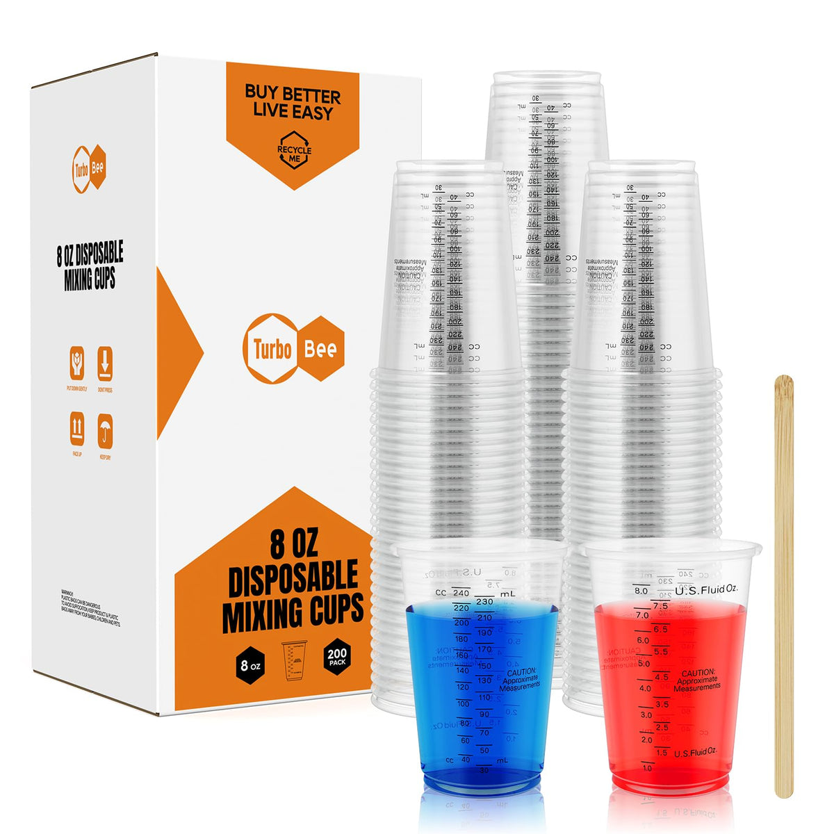 Plastic Measuring Cups 8OZ (200 Count)
