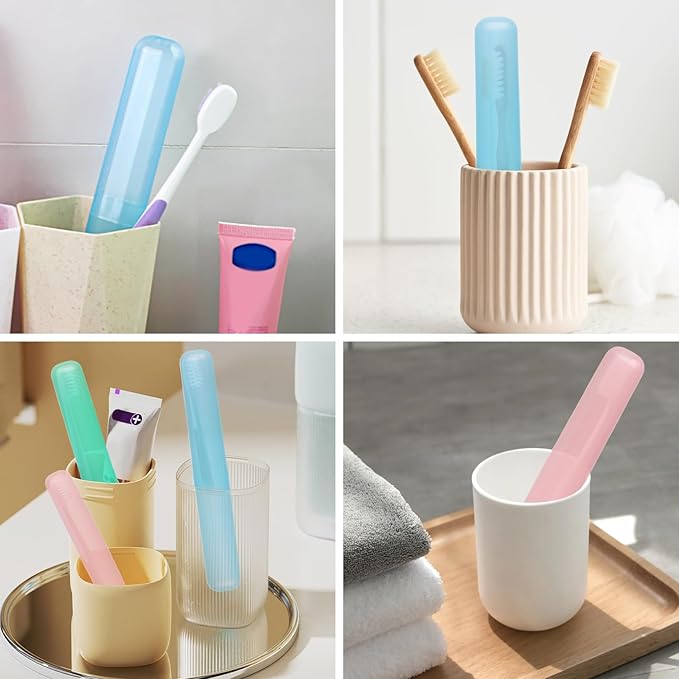 8PCS Travel Toothbrush Cover Caps, Toothbrush Protector, Toothbrush Holders Cases