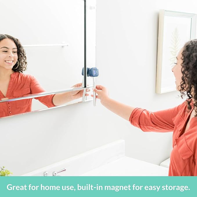 Bril UV-C Toothbrush Sanitizer and Holder, Portable Cleaner, Travel Cover, Magnetic Holder, and Rechargeable Case for Any Size Toothbrush, Navy