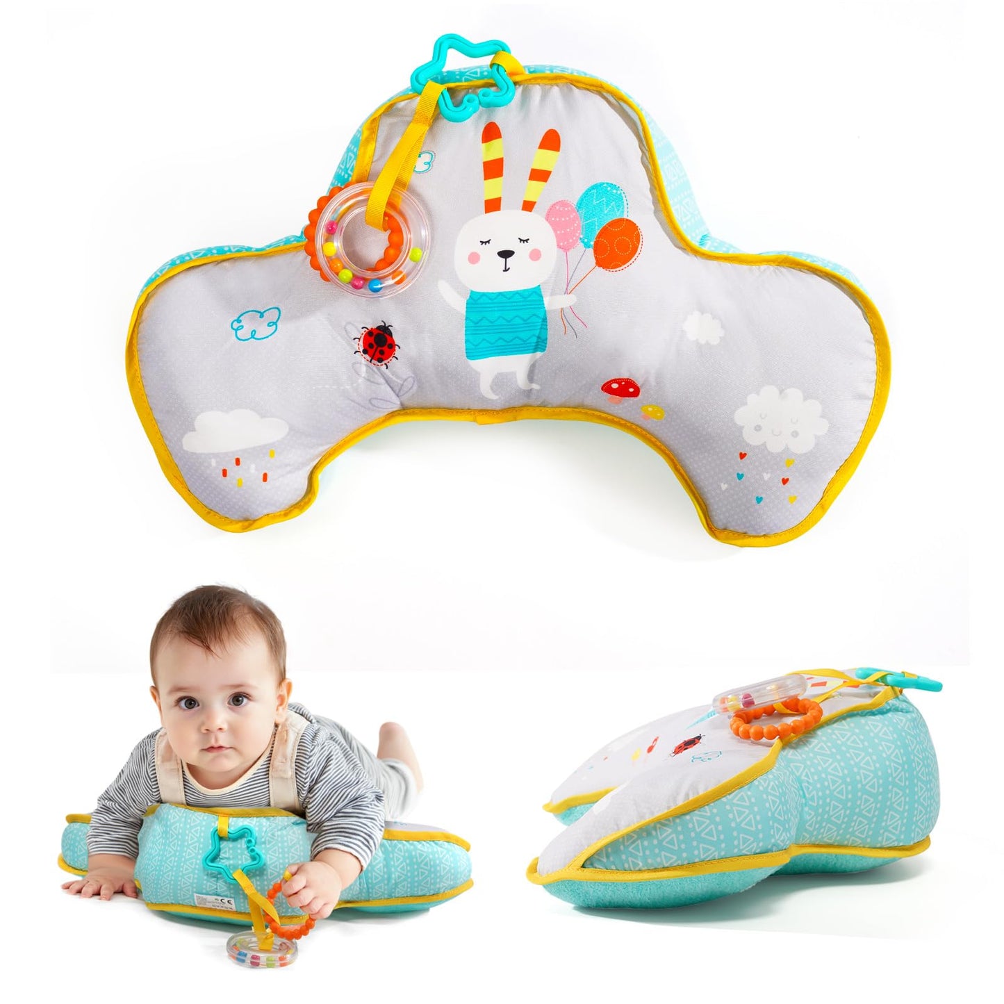 Montessori Sensory Crawling Toy for Newborns - Tummy Time Pillow with Ergonomic Design for Easier Parenting Development