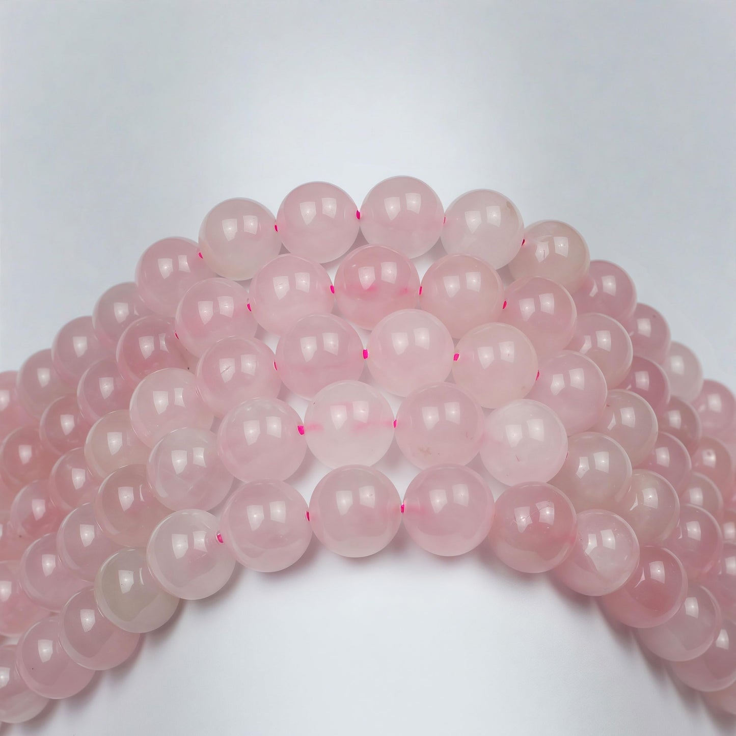 MJDCB 7A Pure Natural Rose Quartz Beads Round Loose Beads for Jewelry Making DIY Bracelet 15" (8mm)