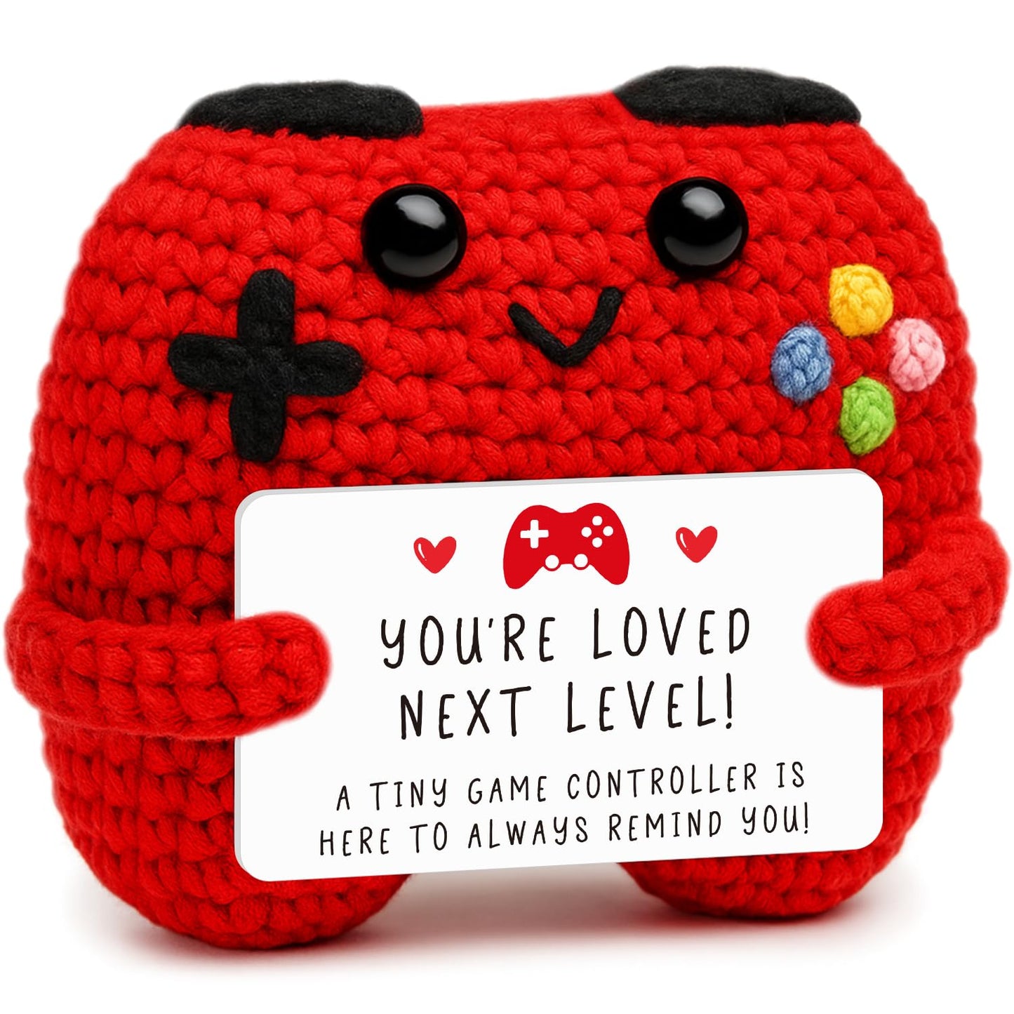 Handmade Crochet Game Controller Gifts, Gift for Husband Wife Anniversary, Birthday Gifts for Him Her, Fun Romantic Gift for Boyfriend or Girlfriend, Gaming Room Desk Décor